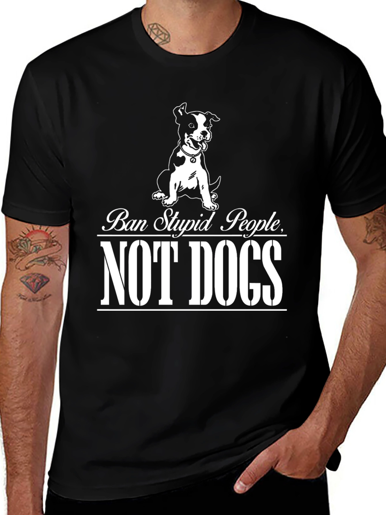 Variant 5 of Ban Stupid People, Not Dogs T-Shirt