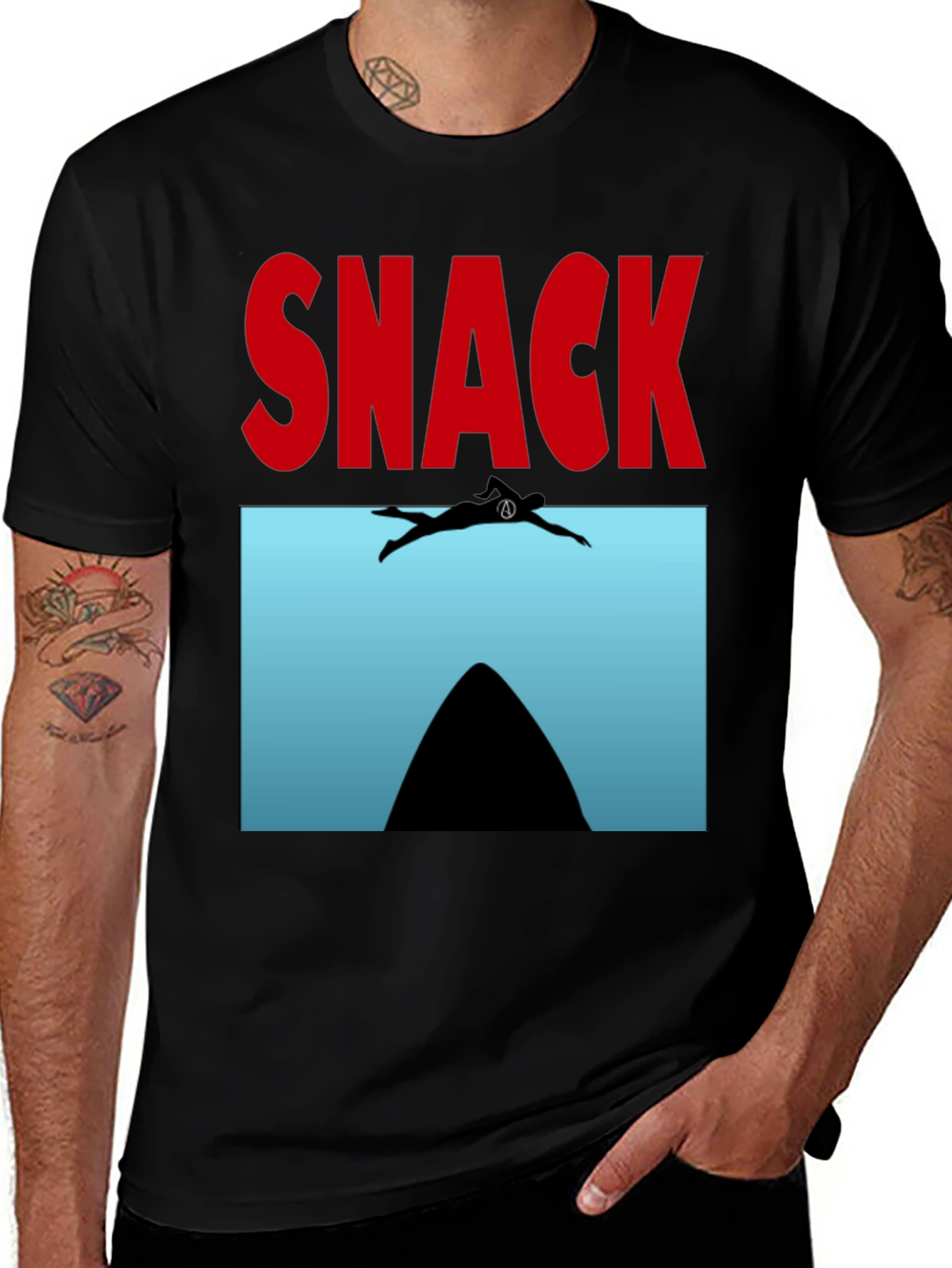 Variant 3 of Shark Snack T-Shirt - Danger Ahead!