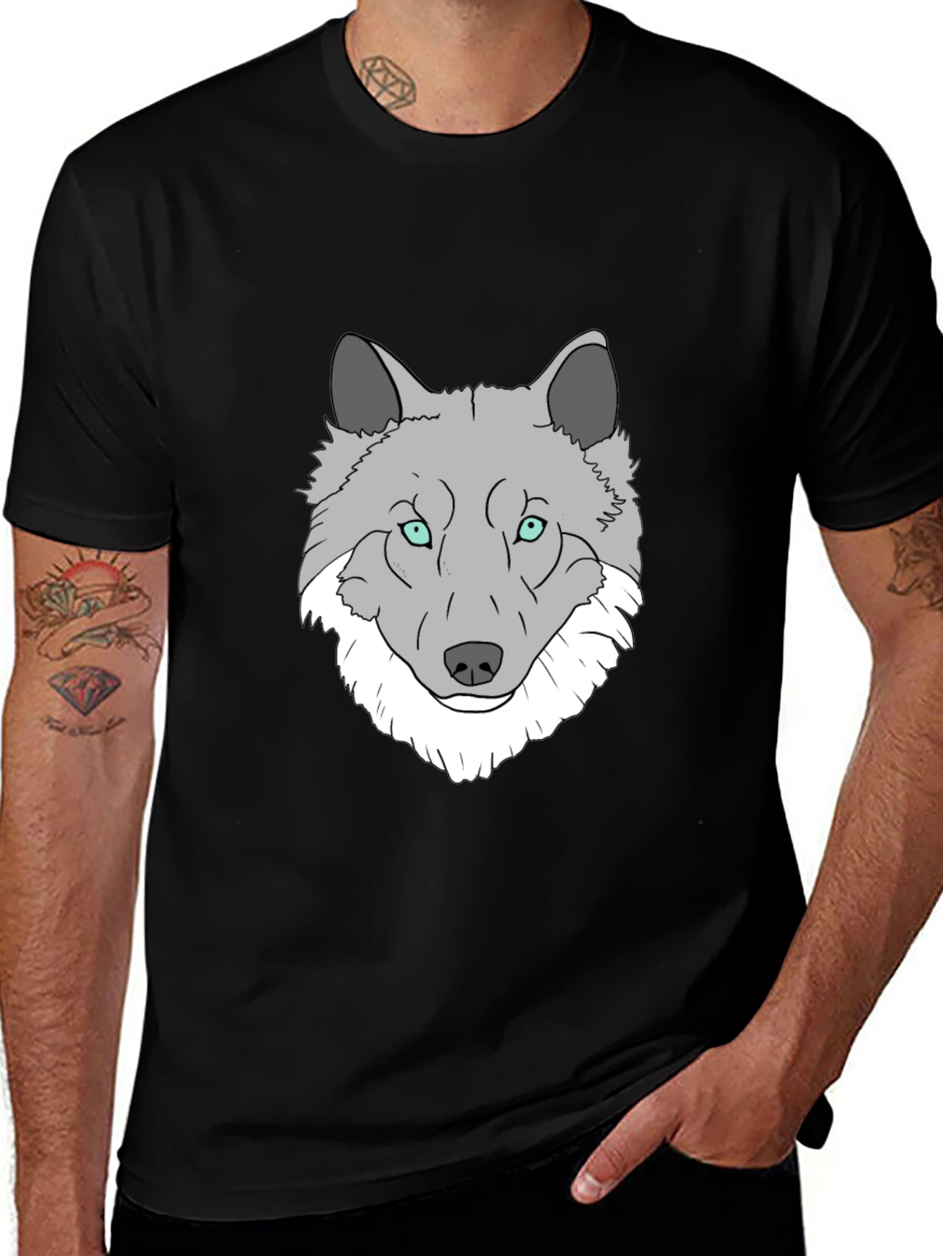 Variant 27 of Wolf Graphic Print T-Shirt - Stylish Men's Tee