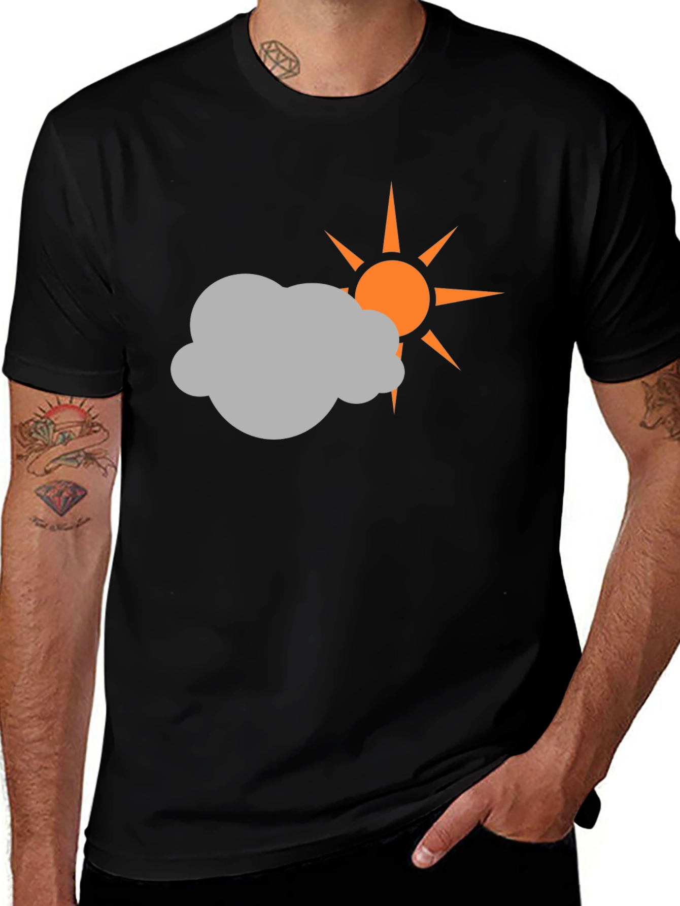 Variant 30 of Cloud & Sun Graphic Tee - Weather Inspired Shirt