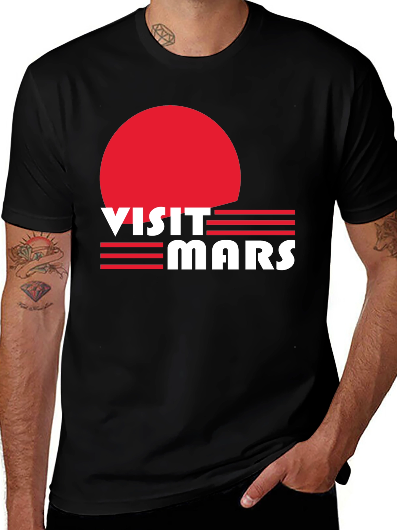 Variant 21 of Visit Mars Graphic T-Shirt - Retro Space Tee