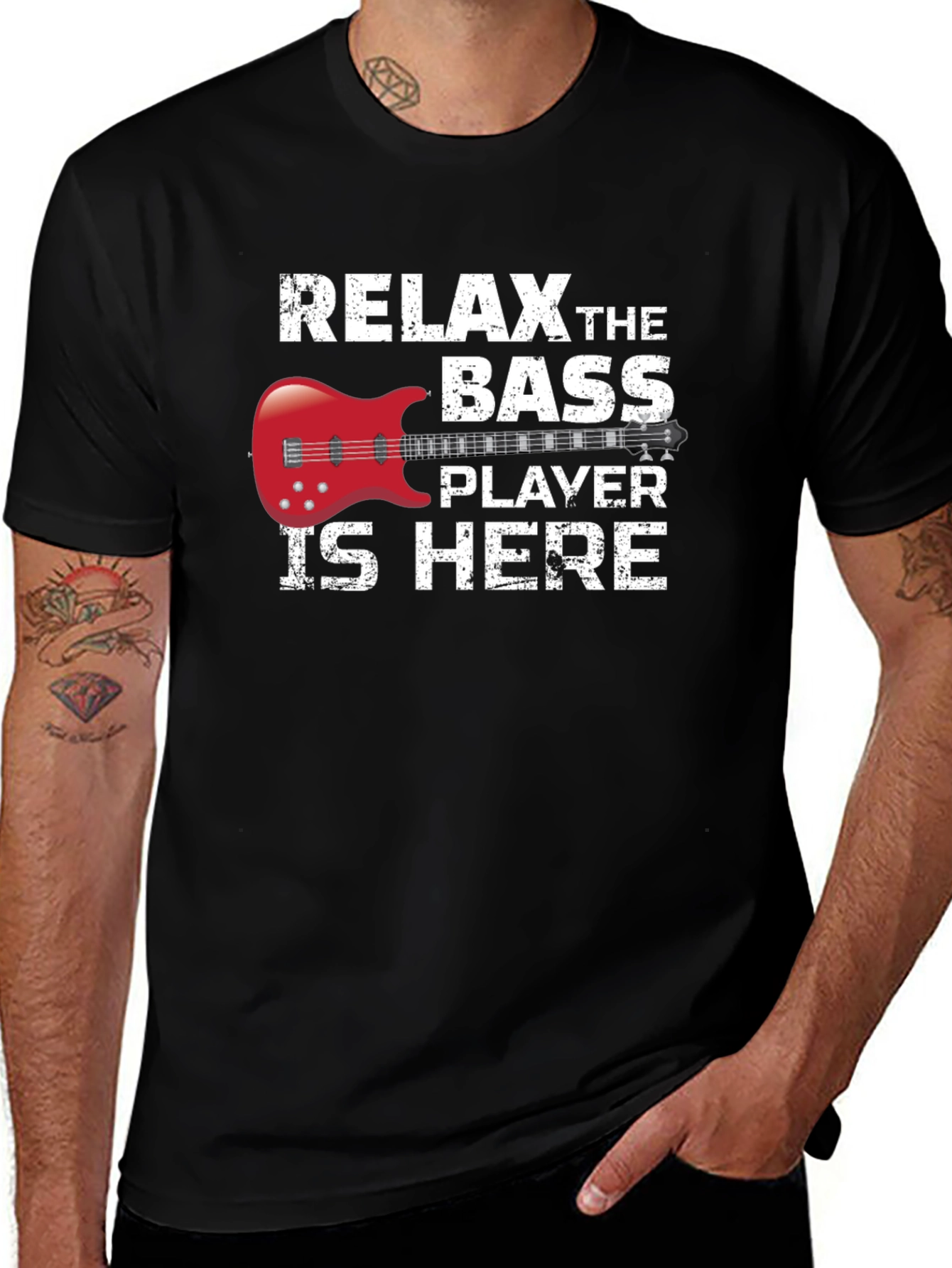 Variant 12 of Relax The Bass Player Is Here T-Shirt