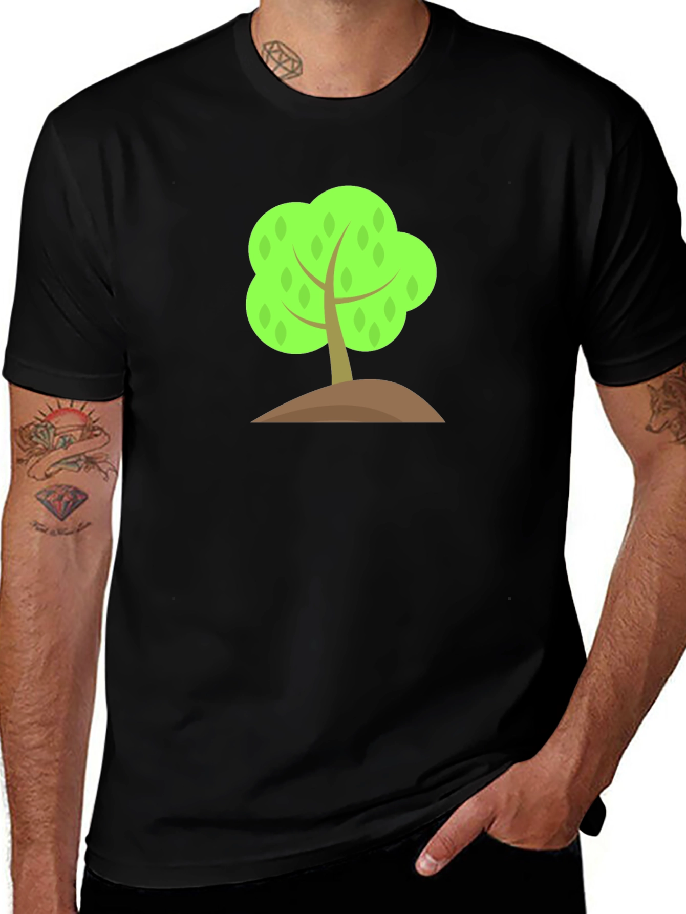 Variant 6 of Nature Tree Graphic Black T-Shirt