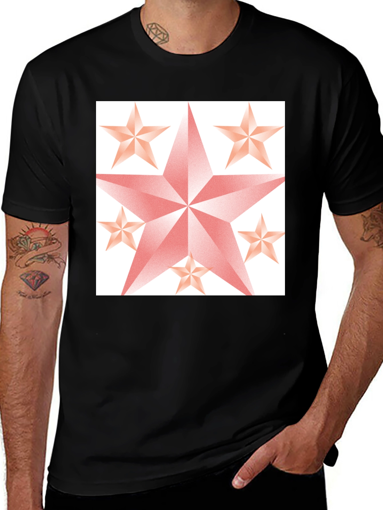 Variant 5 of Star Graphic Black Tee