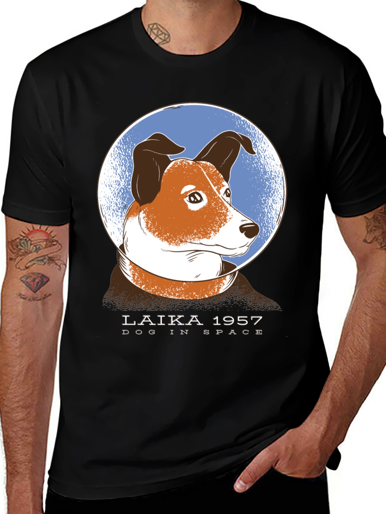 Variant 18 of Laika Dog in Space Graphic T-Shirt