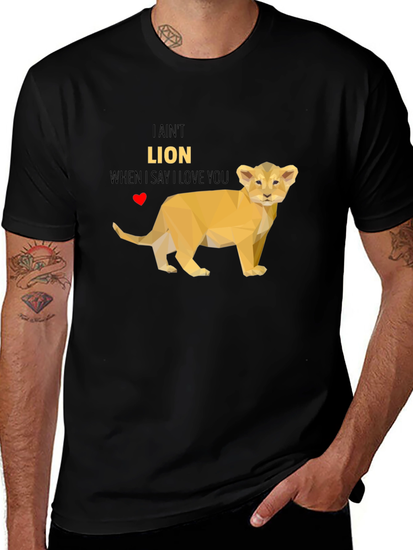 Variant 14 of I Ain't Lion Graphic Tee - Cute Animal Pun T-Shirt