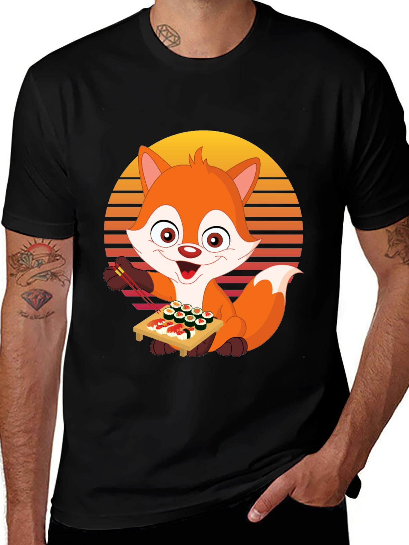 Variant 28 of Fox Sushi Lover Graphic Tee