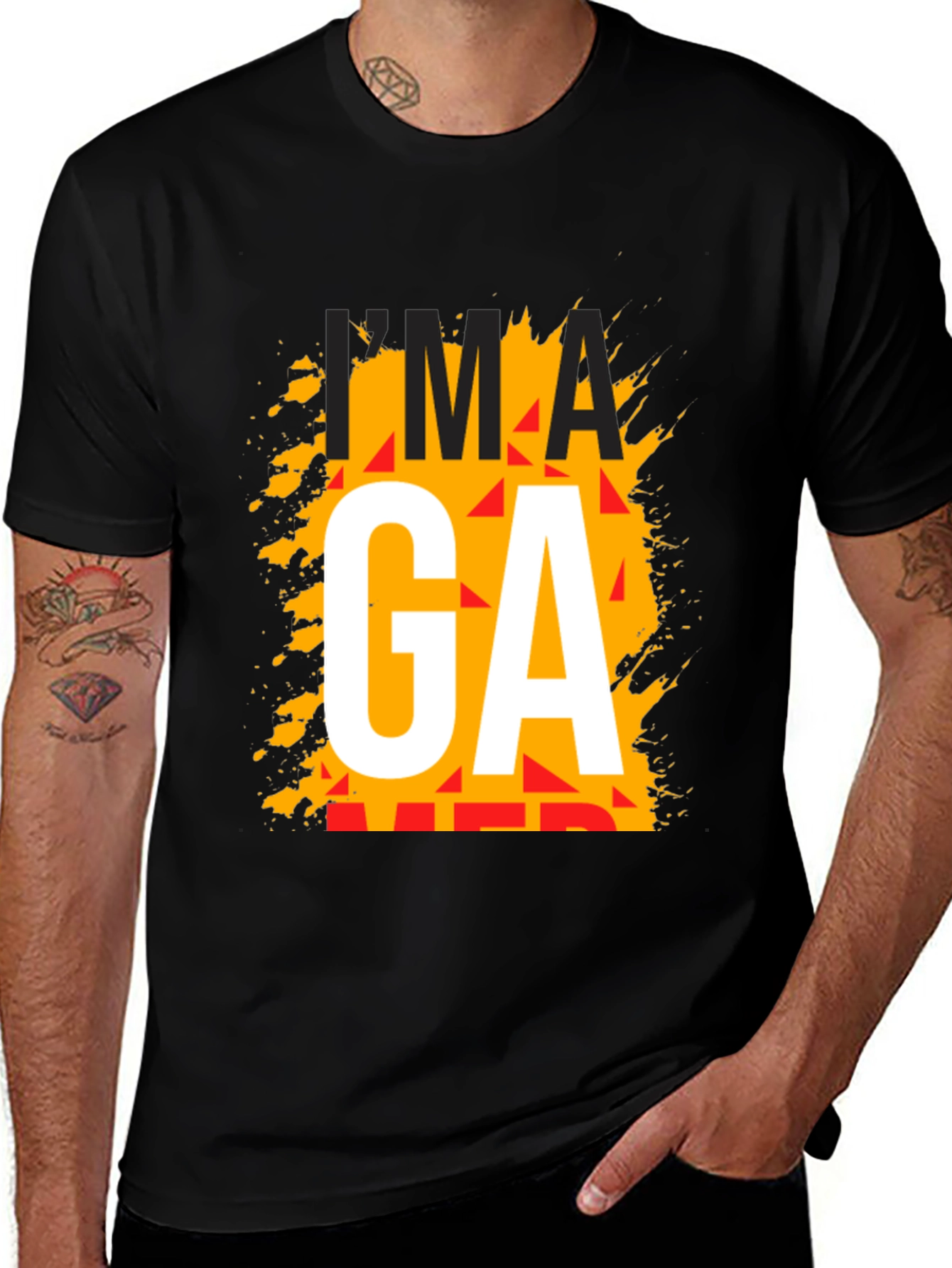 Variant 5 of I'm A Gamer Graphic Black T-Shirt