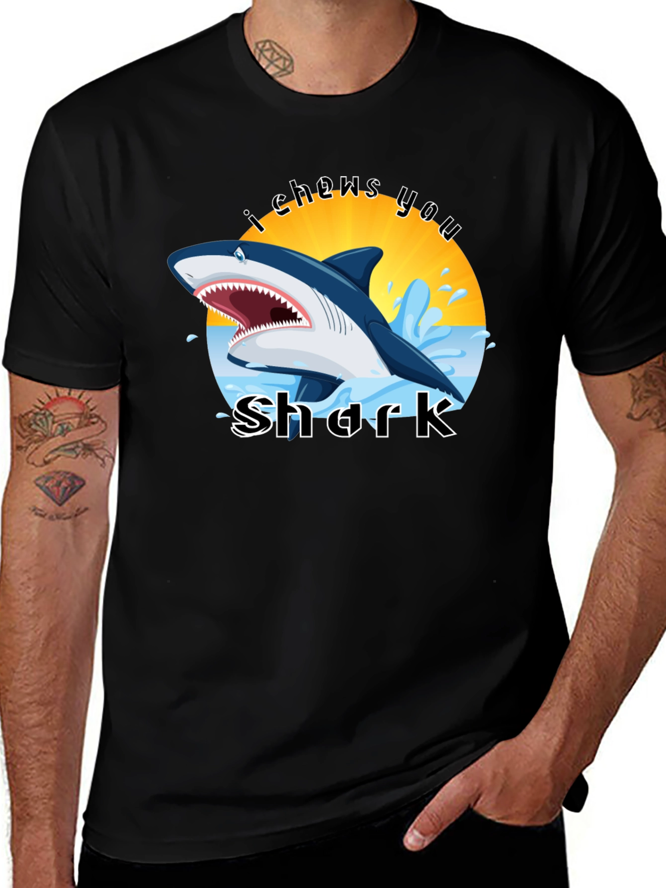 Variant 22 of I Chews You Shark Graphic Tee