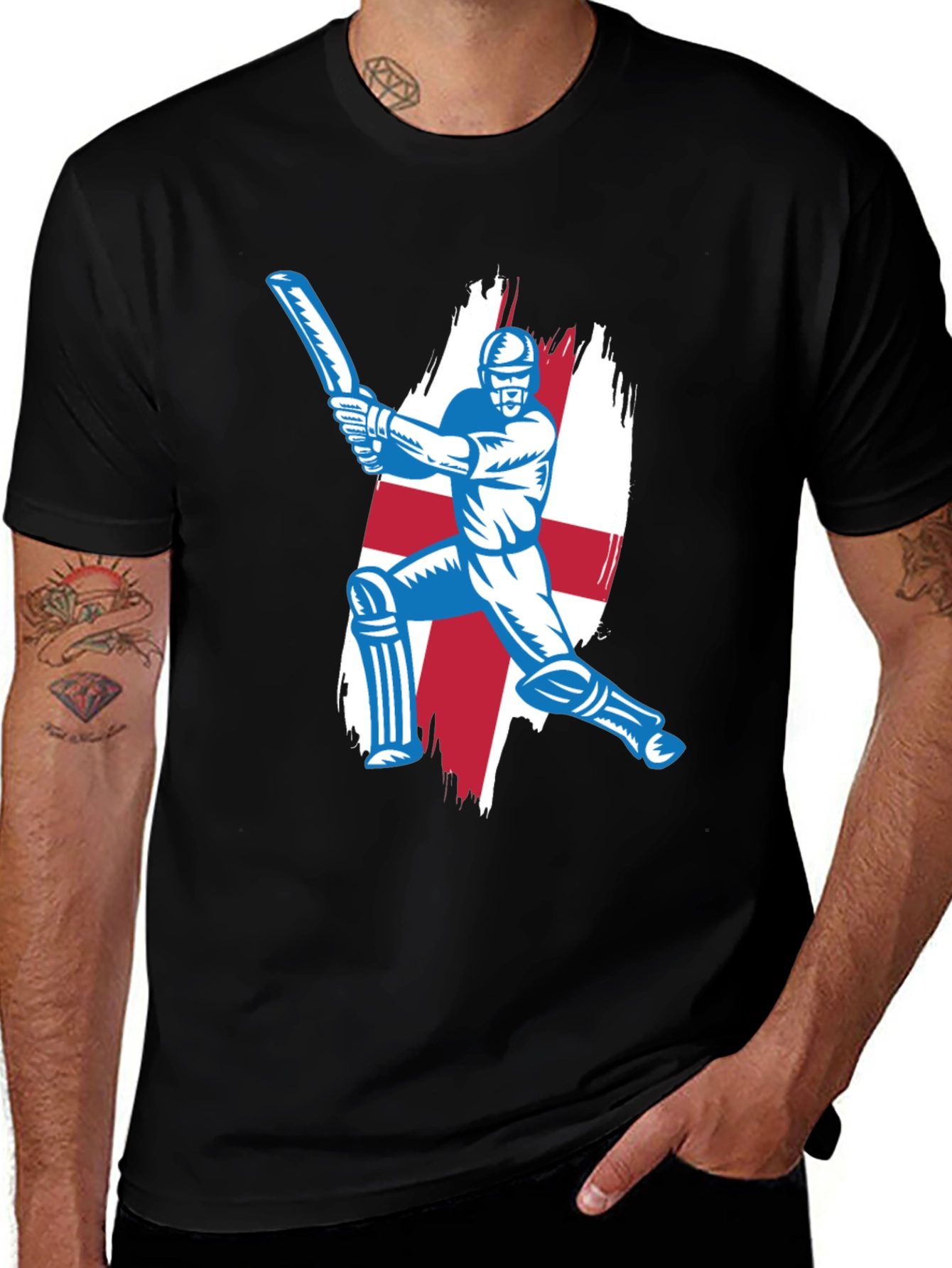 Variant 7 of England Cricket Flag T-Shirt