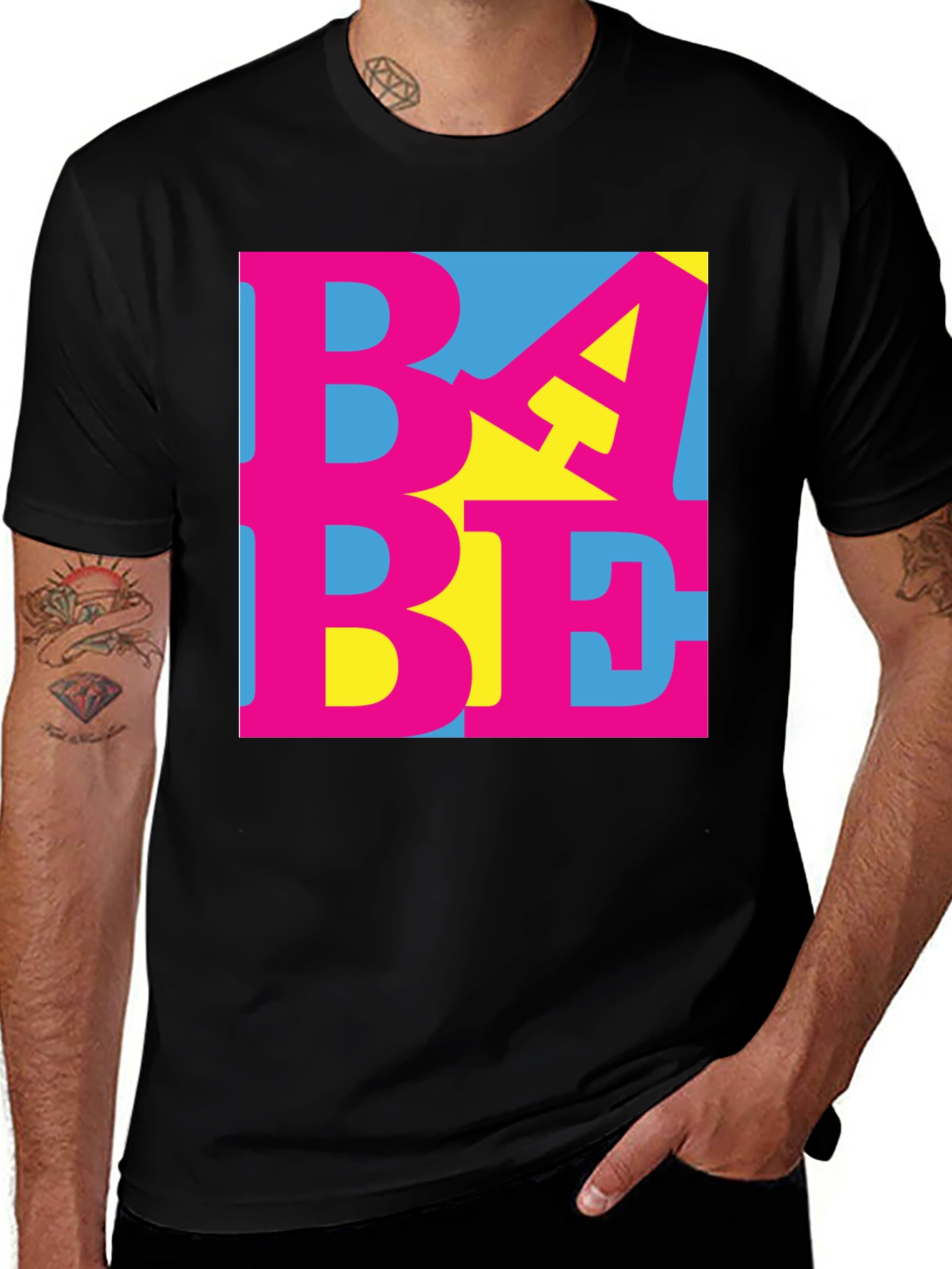 Variant 16 of BA BE Graphic Tee - Bold Retro Design