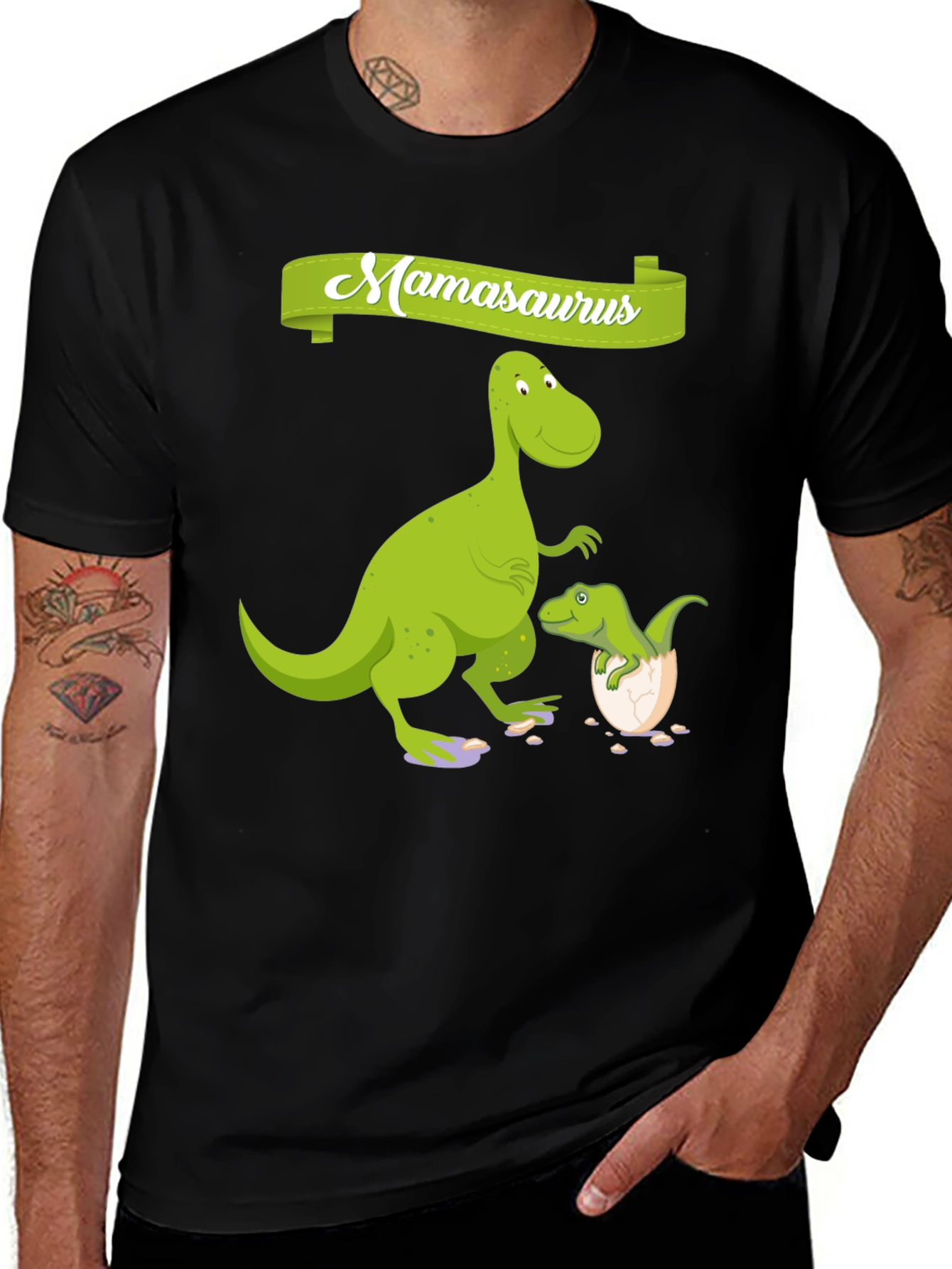 Mamasaurus Dinosaur Graphic T-Shirt