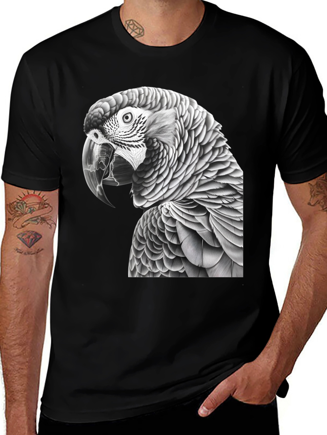Variant 26 of Macaw Parrot Graphic T-Shirt - Unique Animal Design