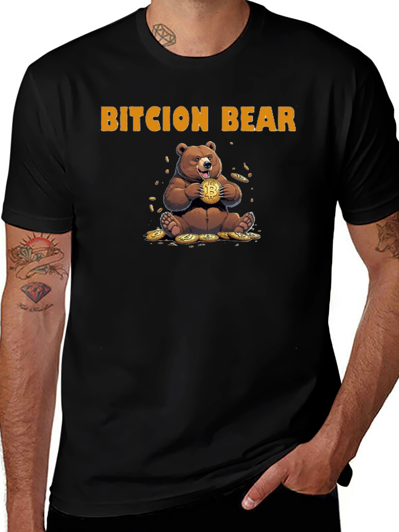 Bitcion Bear Graphic Tee - Crypto Humor T-Shirt