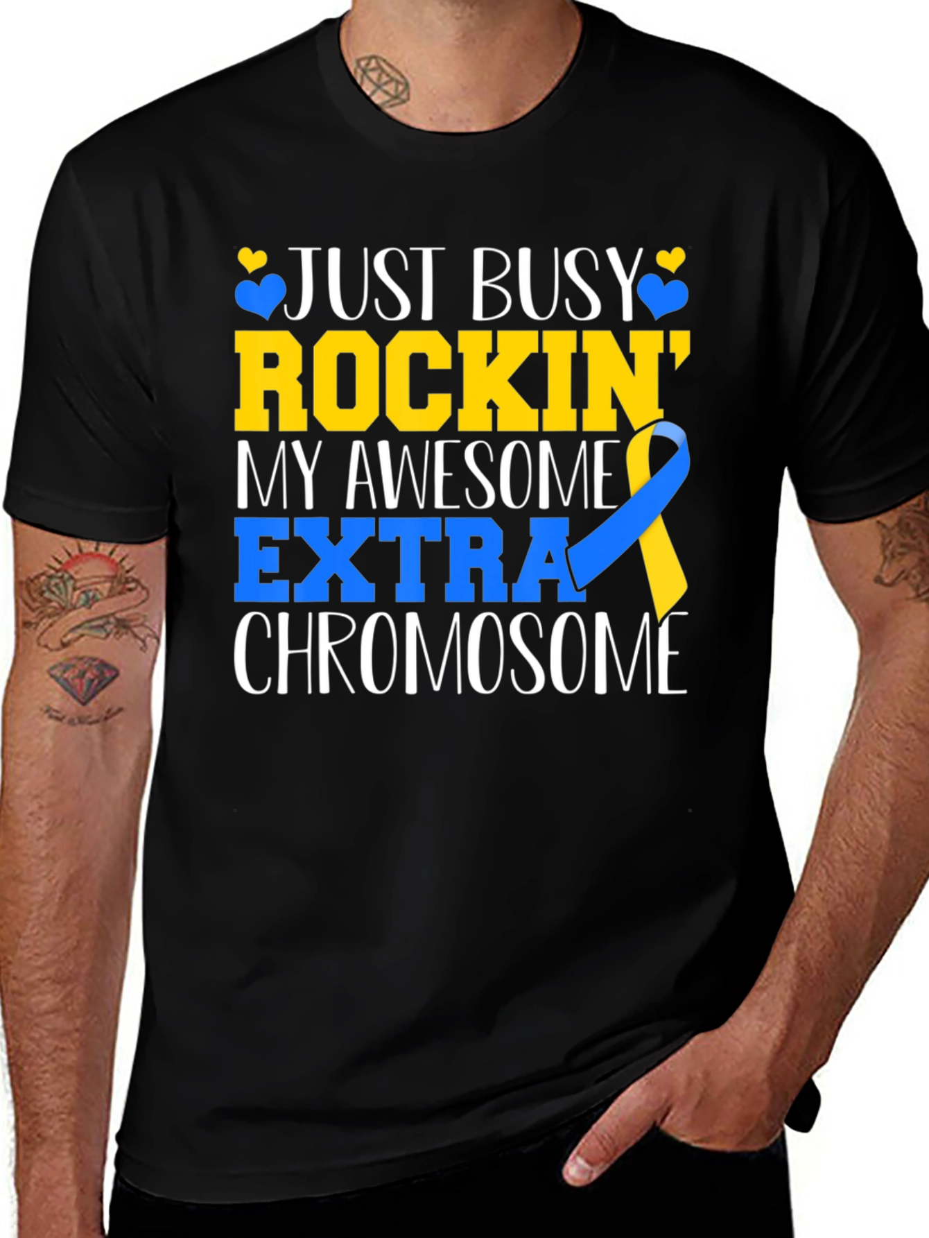 Down Syndrome Awareness T-Shirt - Rockin' My Extra Chromosome