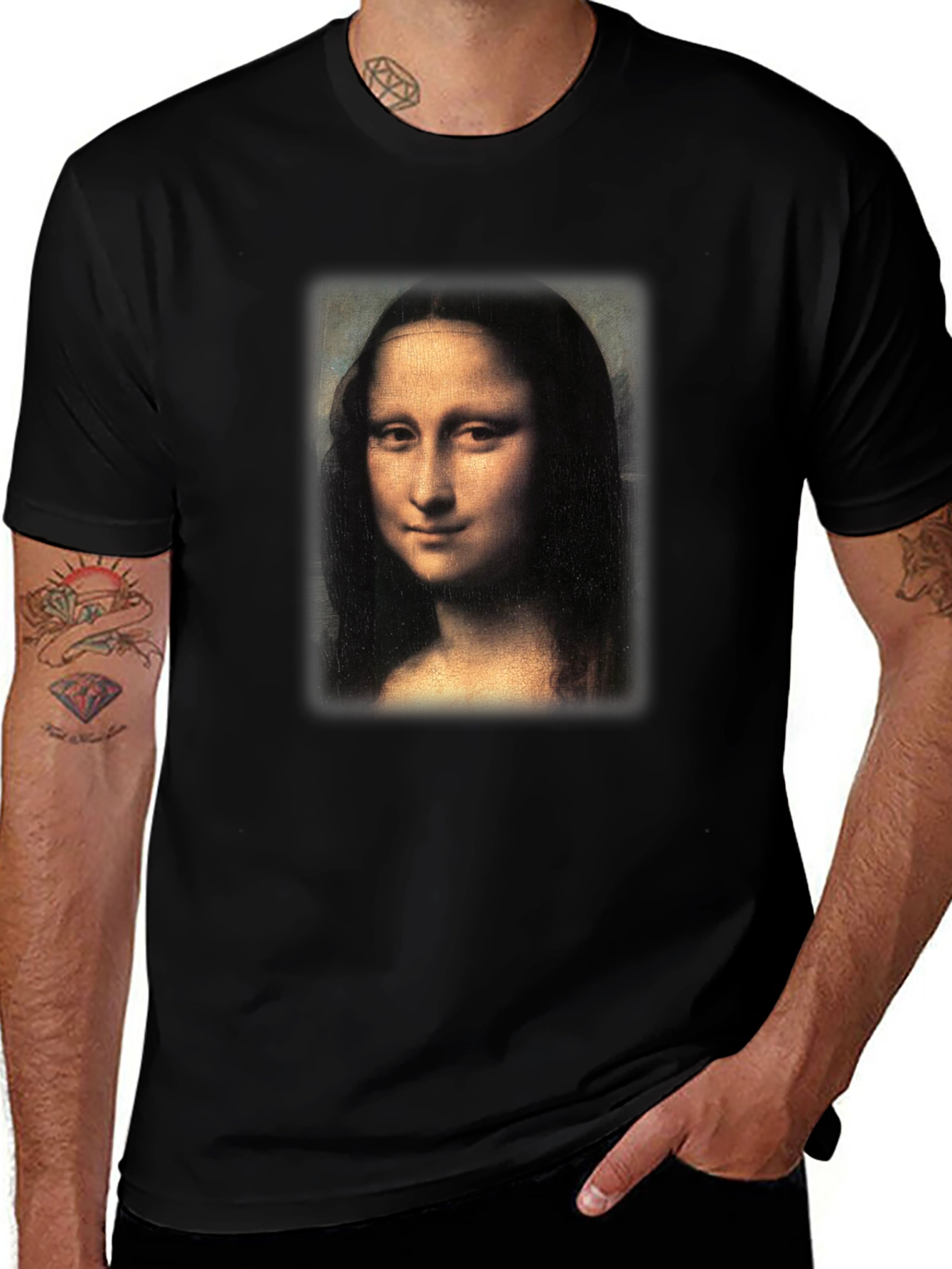 Mona Lisa Graphic Print Tee - Classic Art T-Shirt