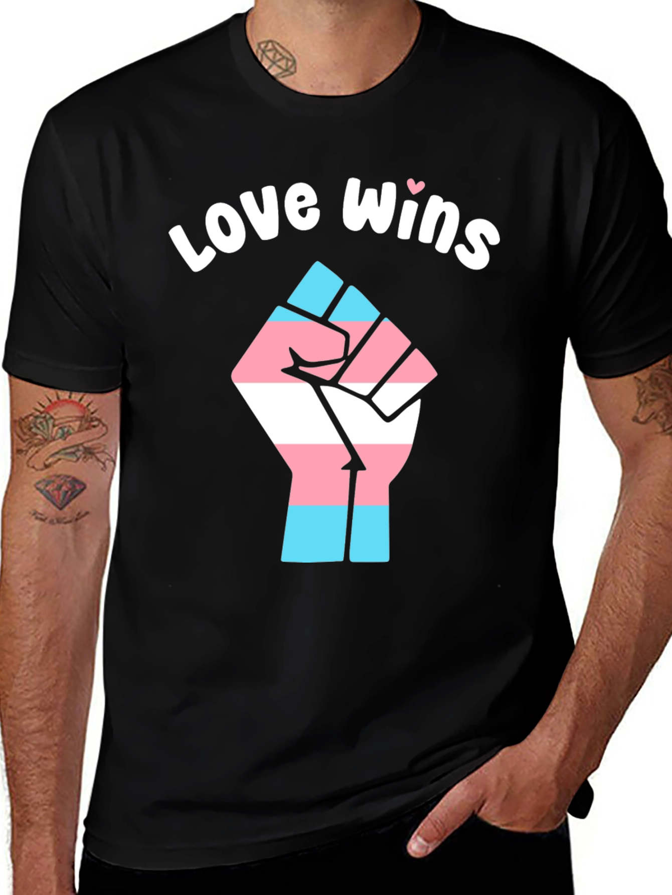 Love Wins Transgender Pride Fist T-Shirt