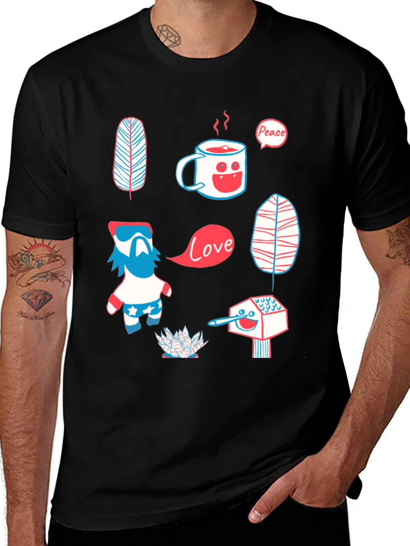 Variant 12 of Peace & Love Graphic Tee