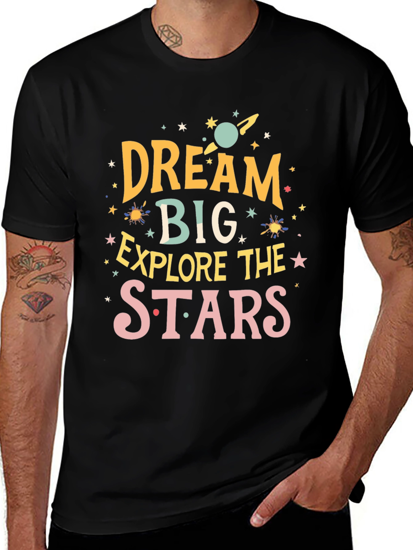 Variant 22 of Dream Big Graphic Tee - Explore the Stars T-Shirt
