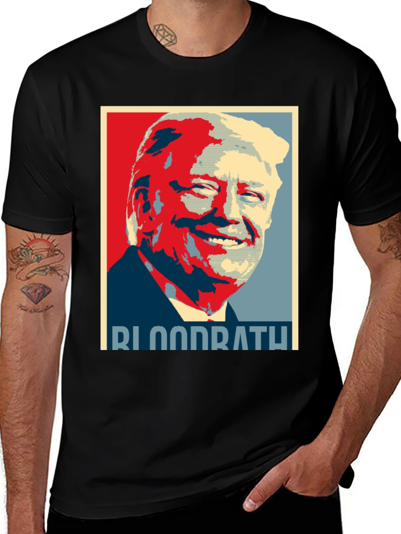 Variant 19 of Trump Bloodbath Graphic Tee - Political Statement Shirt