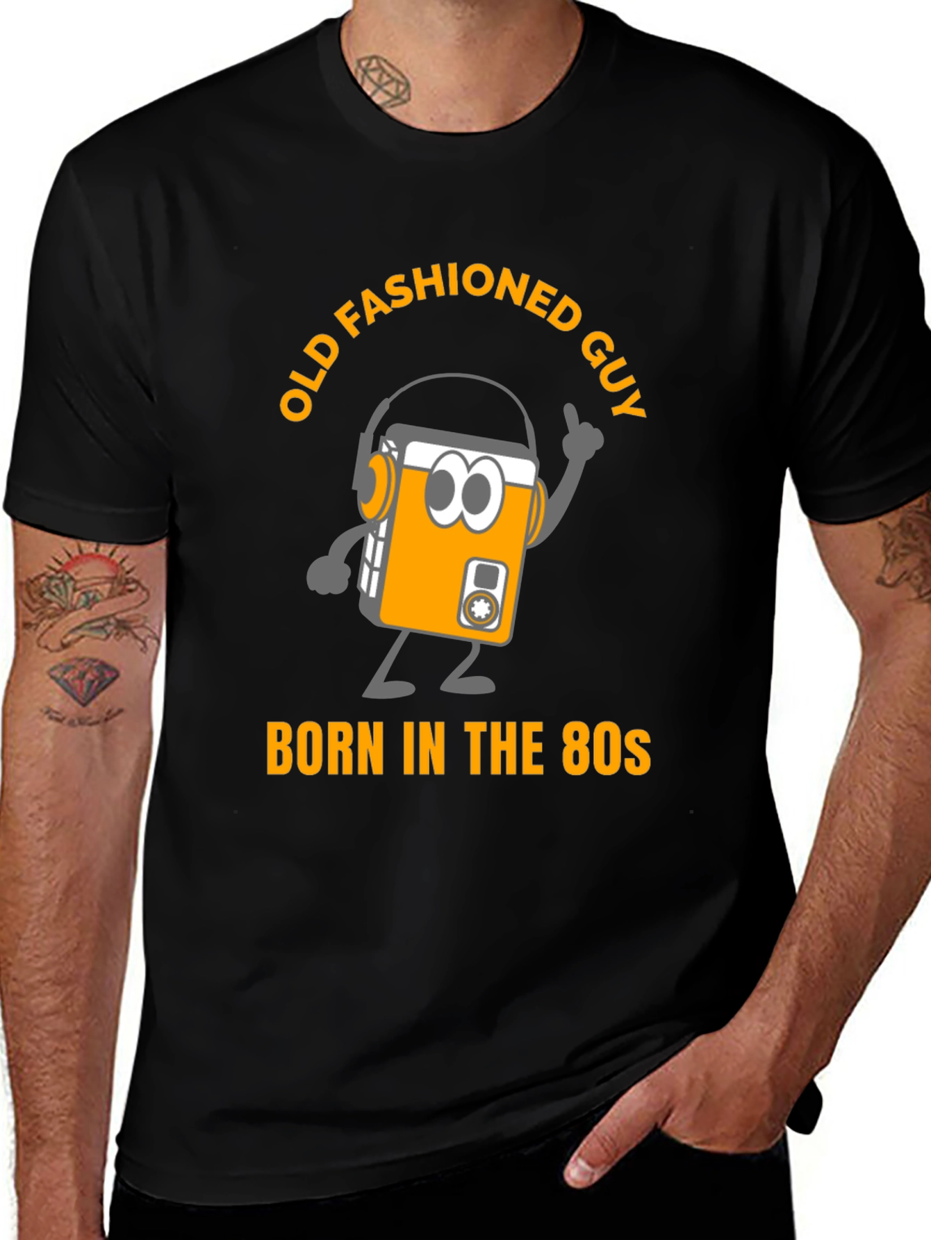 Variant 25 of Old Fashioned Guy Born in the 80s T-Shirt