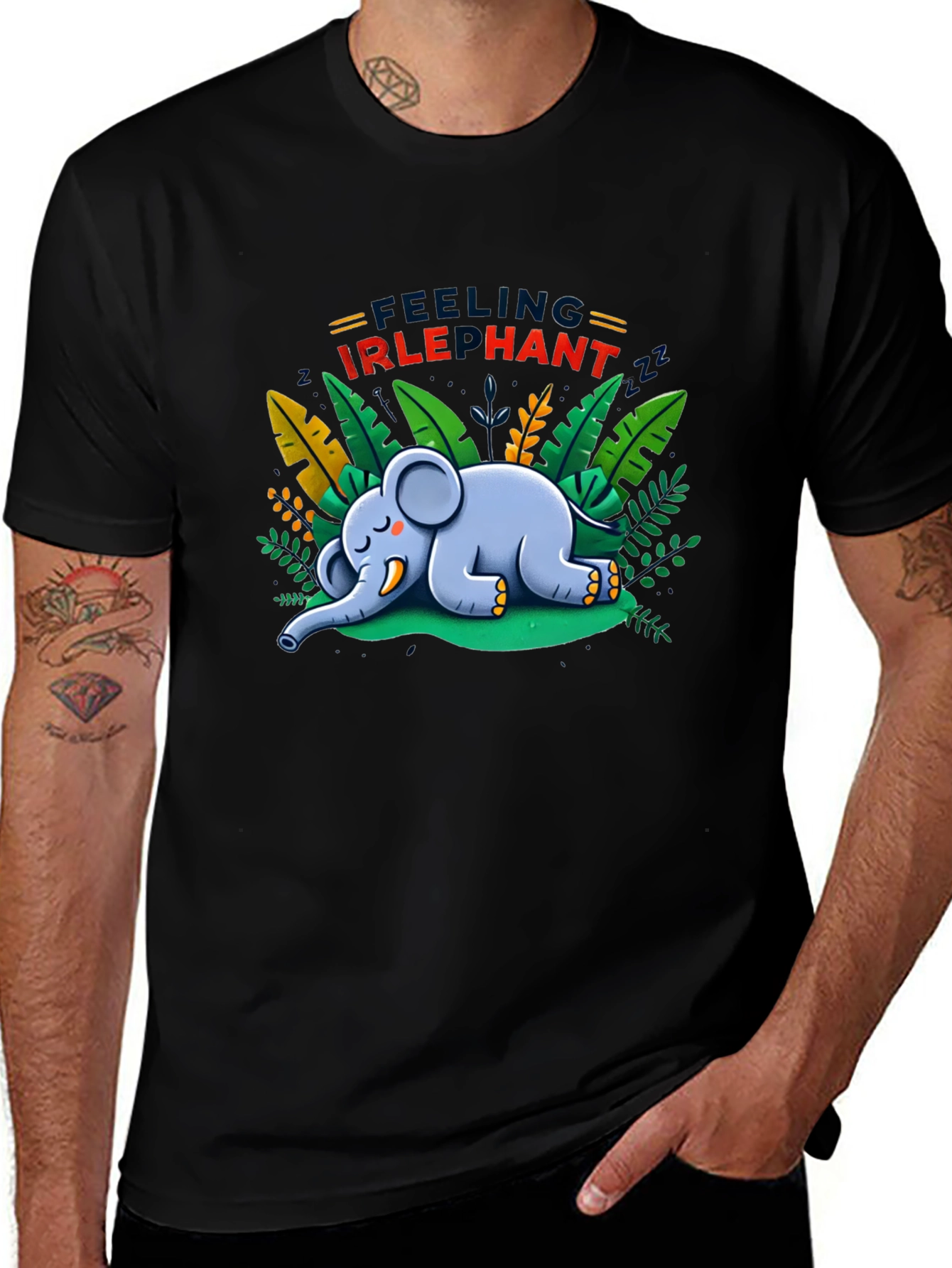 Variant 5 of Feeling Irlephant T-Shirt - Cute Cartoon Elephant Design
