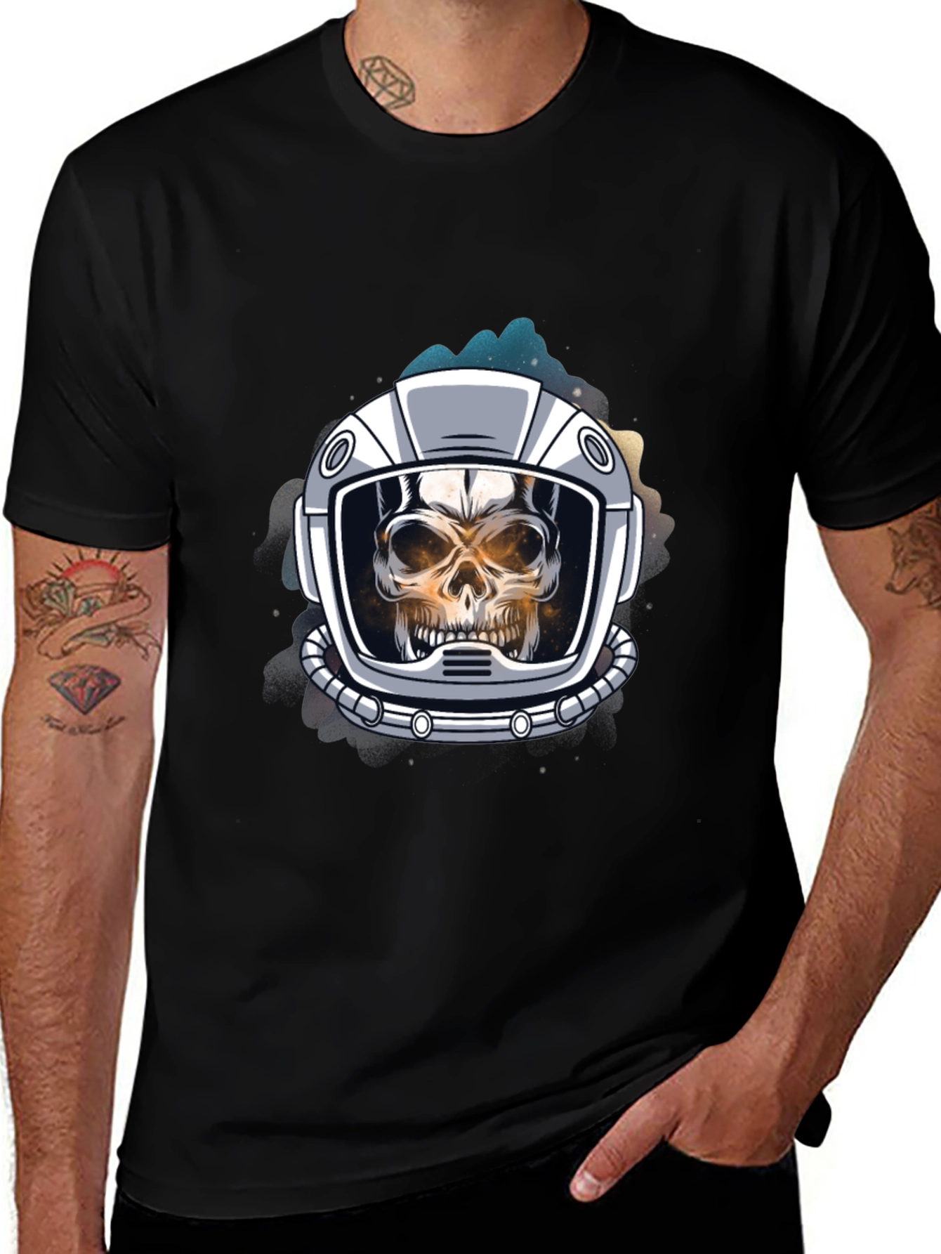 Variant 23 of Skull Astronaut Graphic Tee