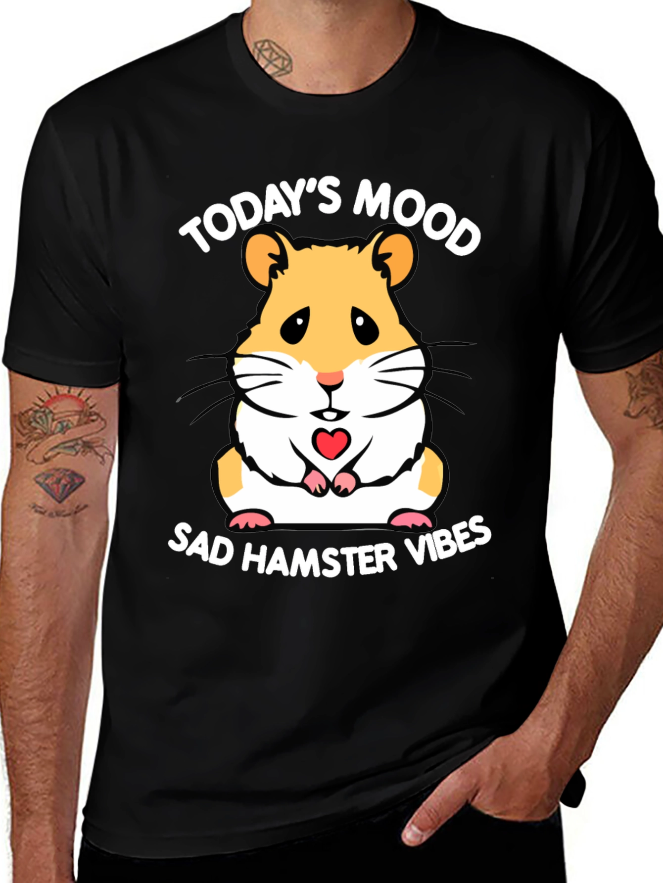 Variant 19 of Today's Mood Sad Hamster Vibes T-Shirt
