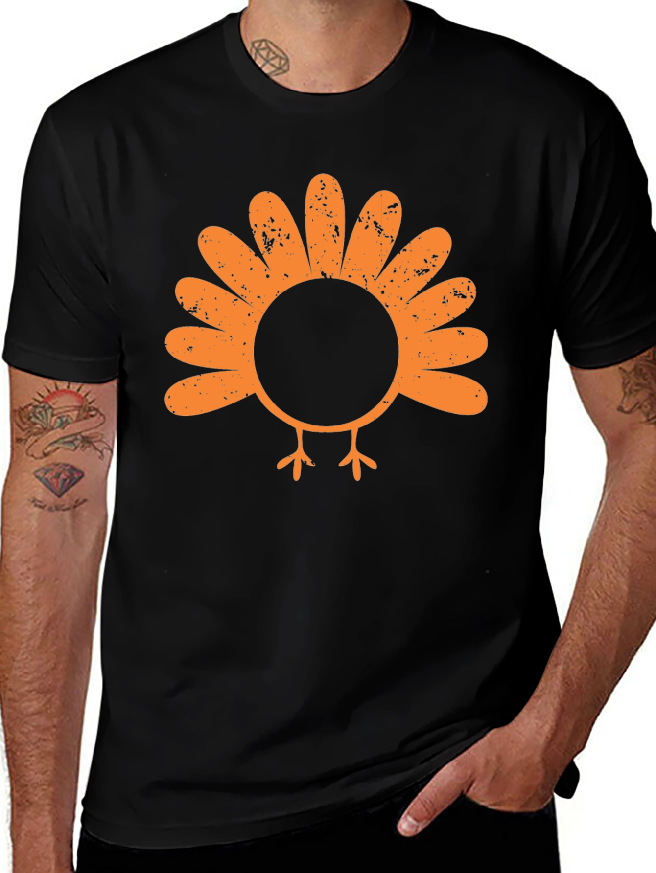 Black Turkey Graphic Tee - Thanksgiving T-Shirt main image