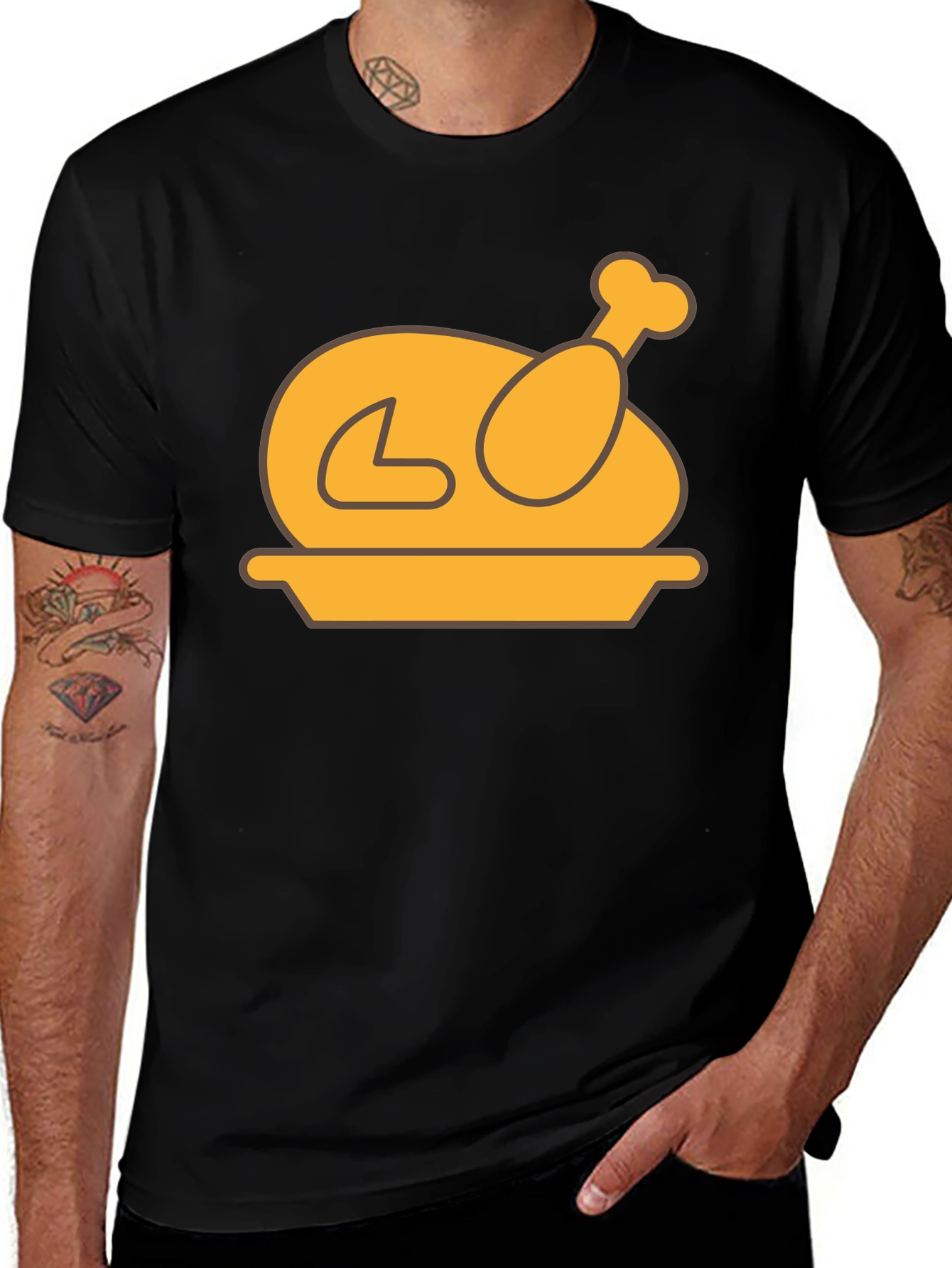 Thanksgiving Turkey T-Shirt - Black Holiday Tee