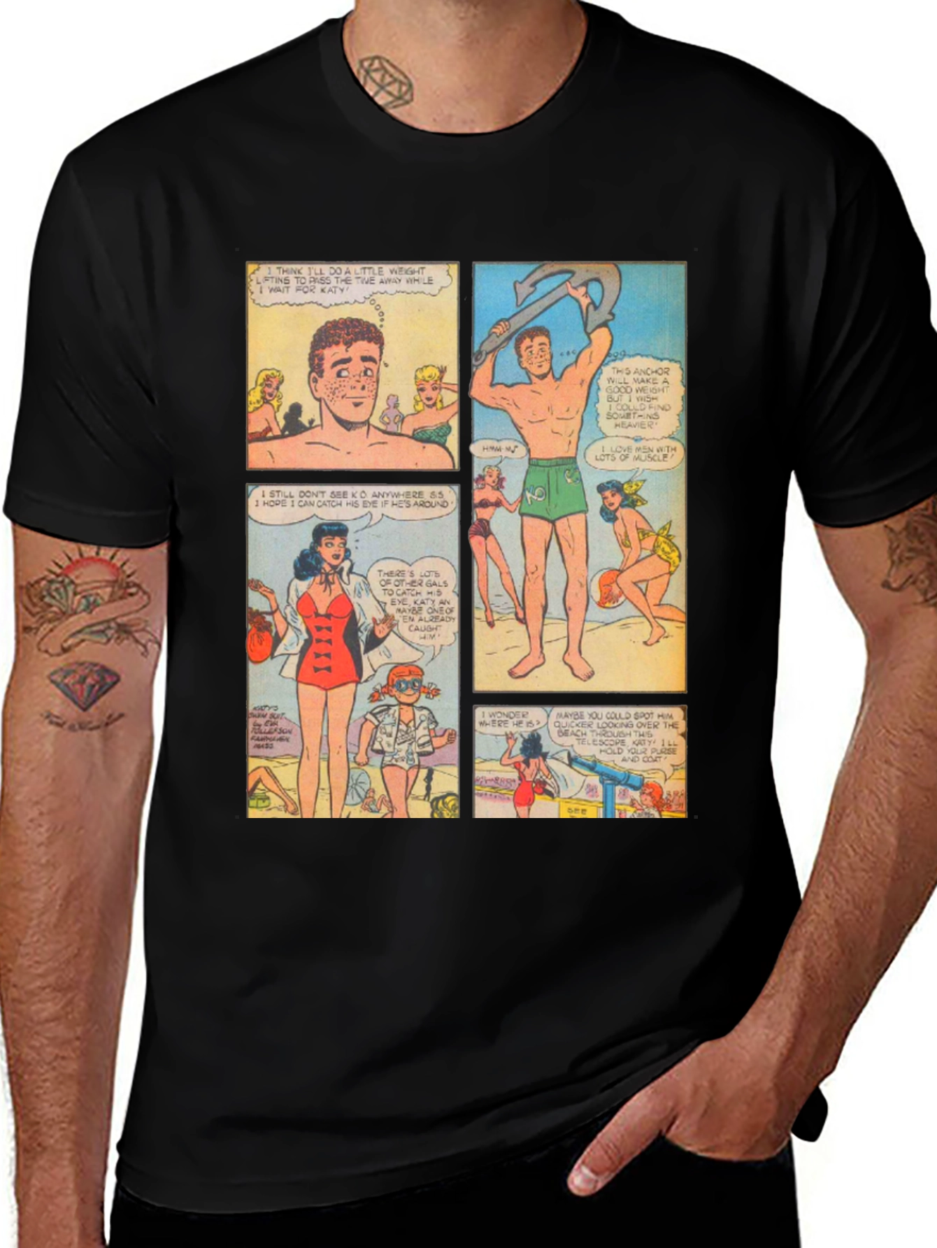 Variant 26 of Retro Comic Strip Graphic T-Shirt