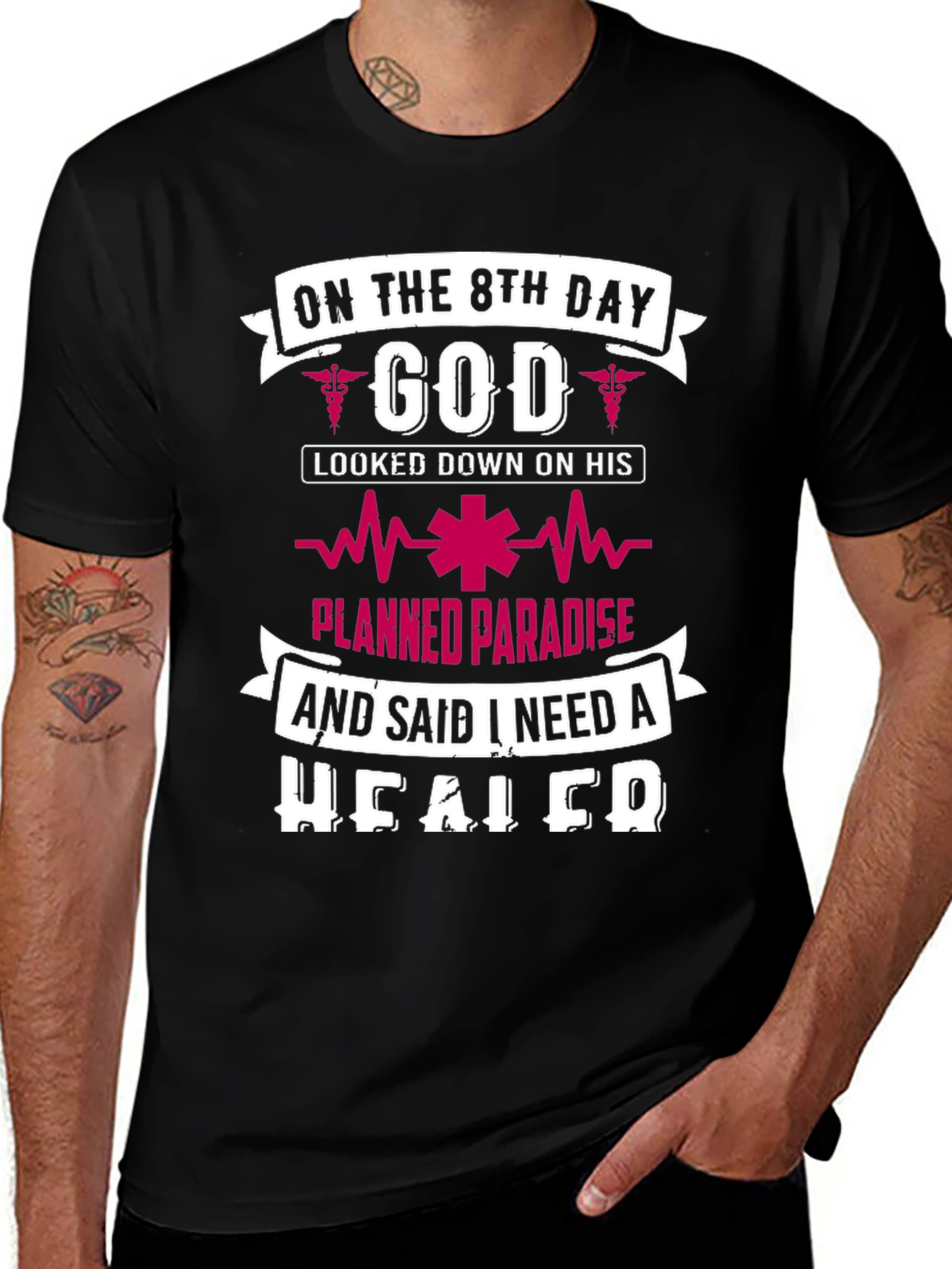 Variant 24 of On The 8th Day God Healer T-Shirt