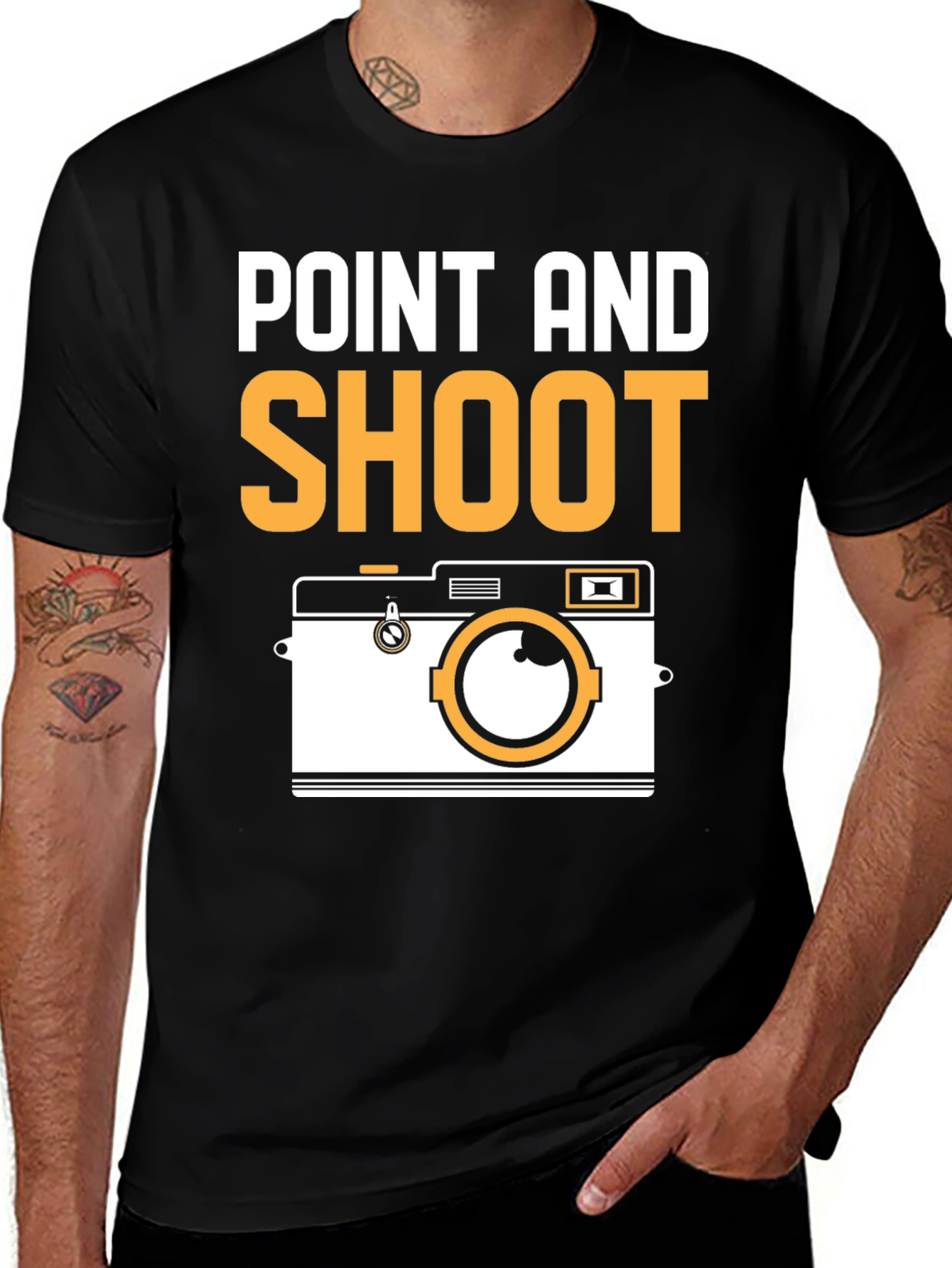 Variant 9 of Point and Shoot Camera Graphic Tee - Photography T-Shirt
