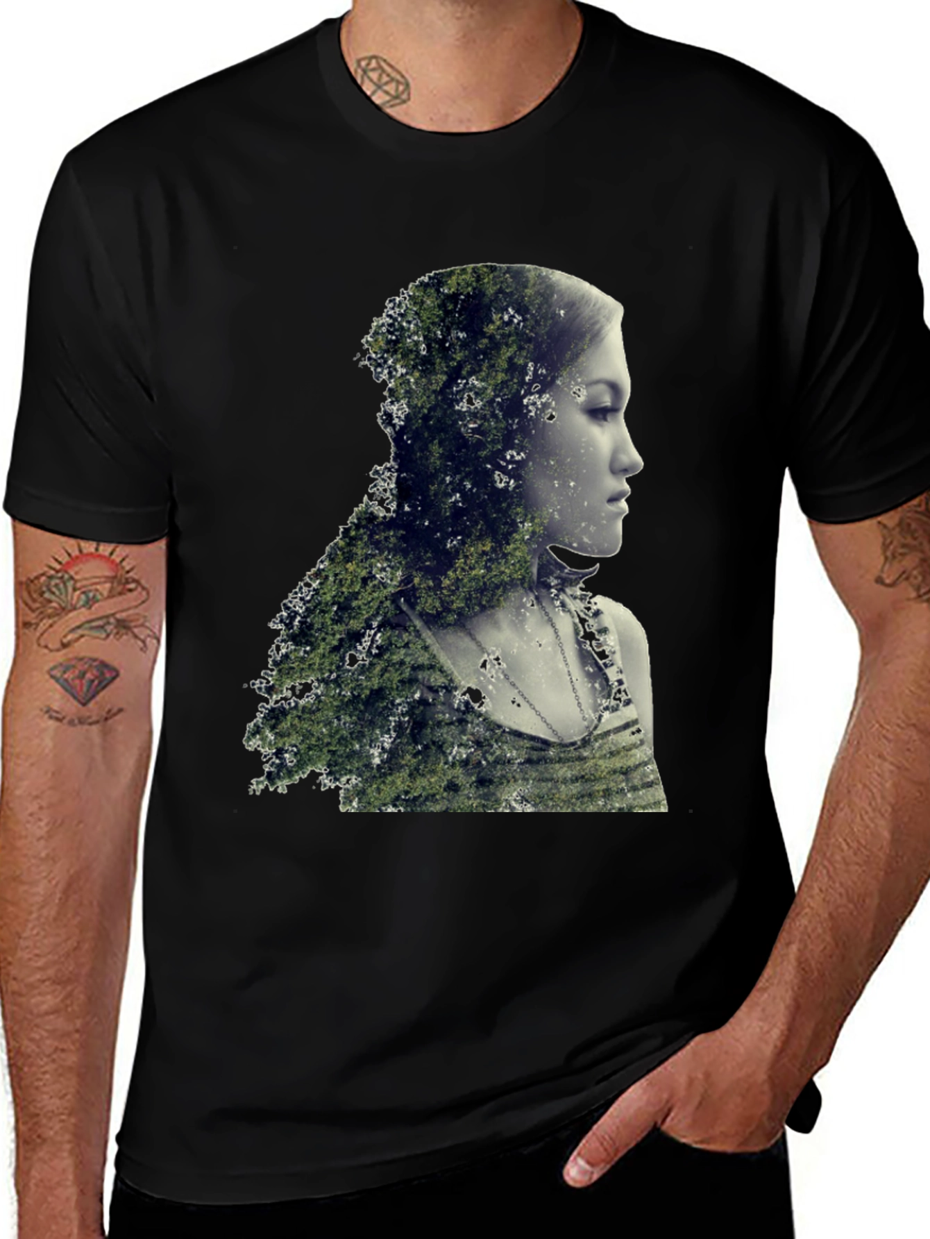 Variant 22 of Nature Portrait Black T-Shirt