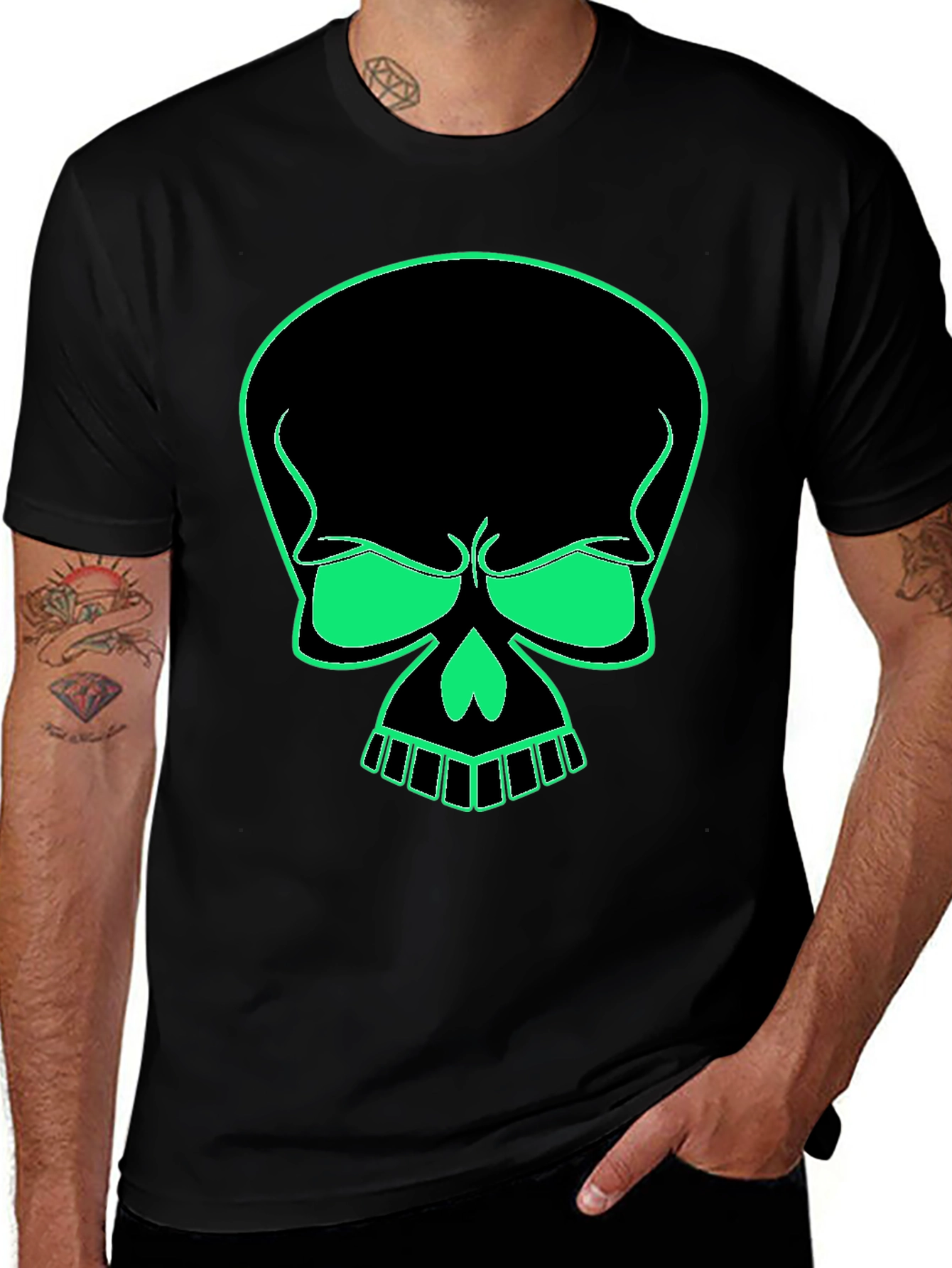 Variant 30 of Skull Graphic T-Shirt - Glow in the Dark Style
