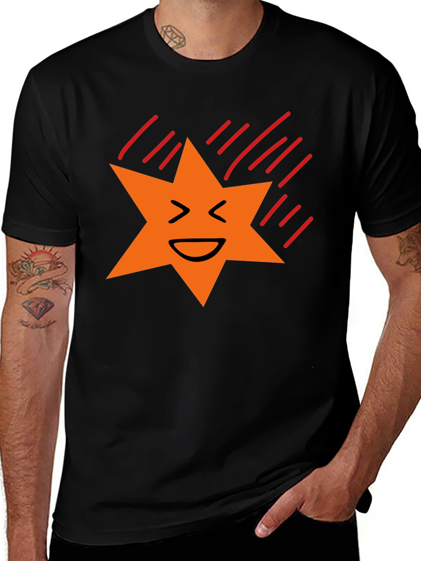 Variant 2 of Funny Star Black Tee