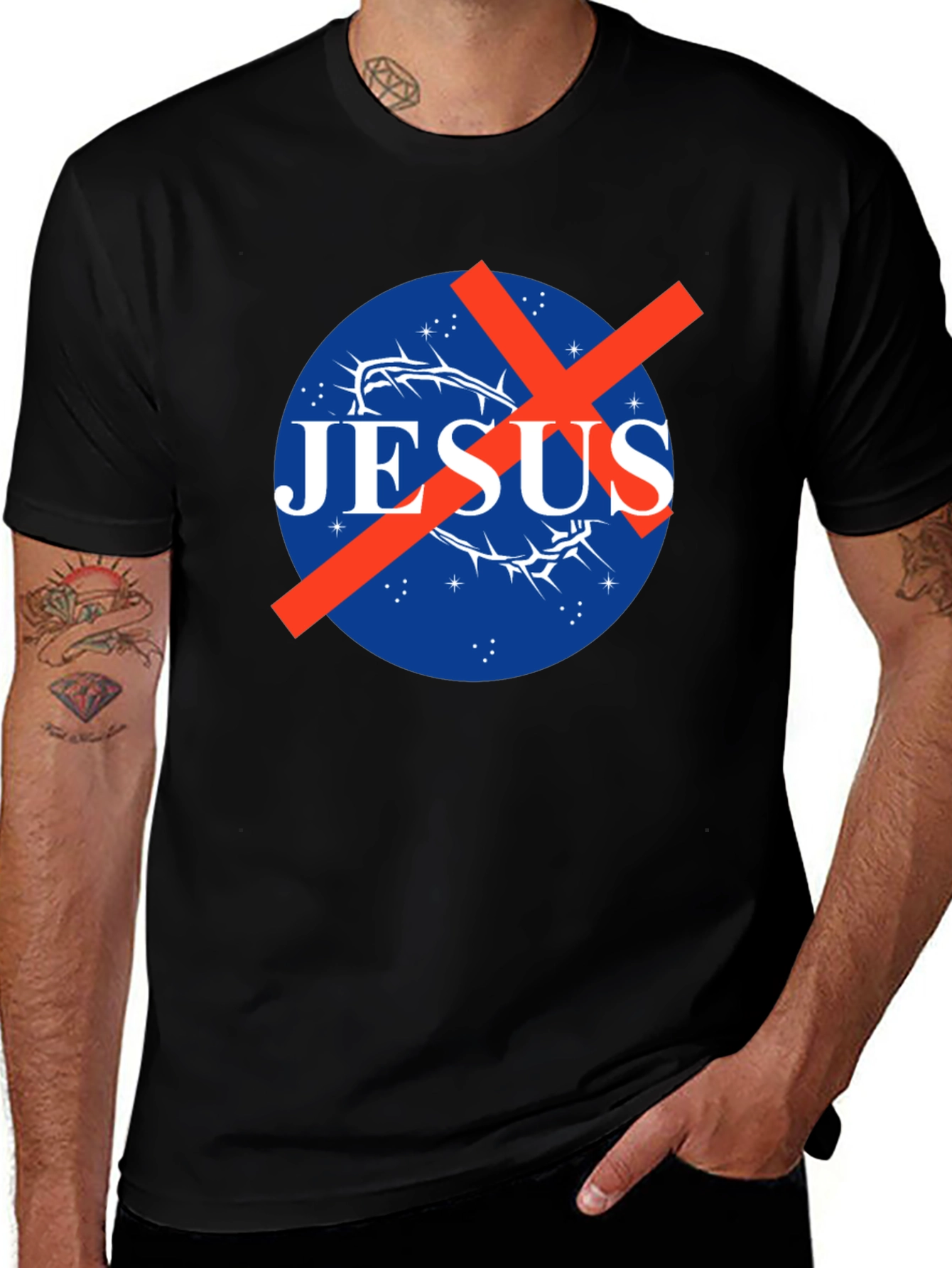 Variant 27 of NASA Jesus Parody Graphic T-Shirt