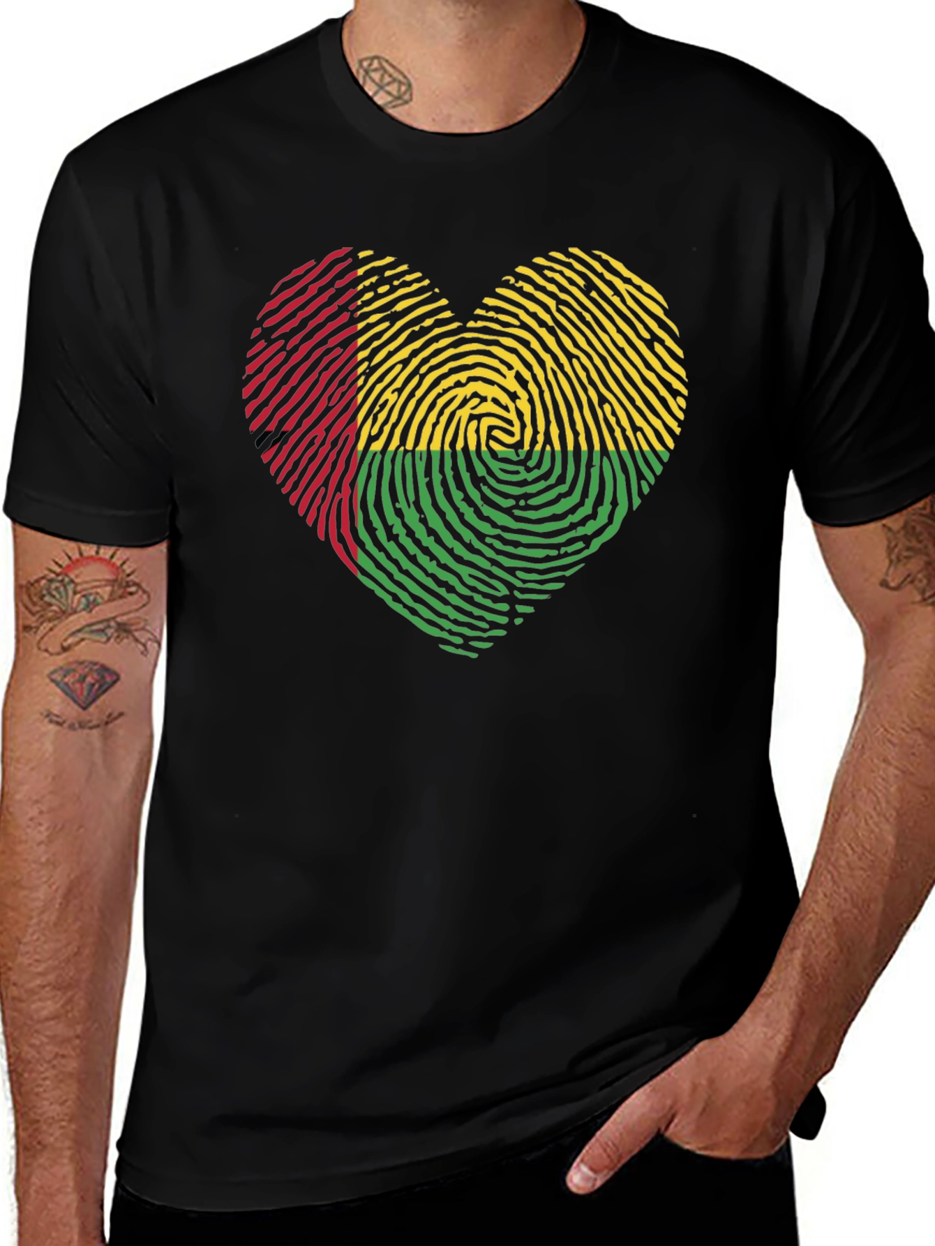 Benin Flag Heart T-Shirt