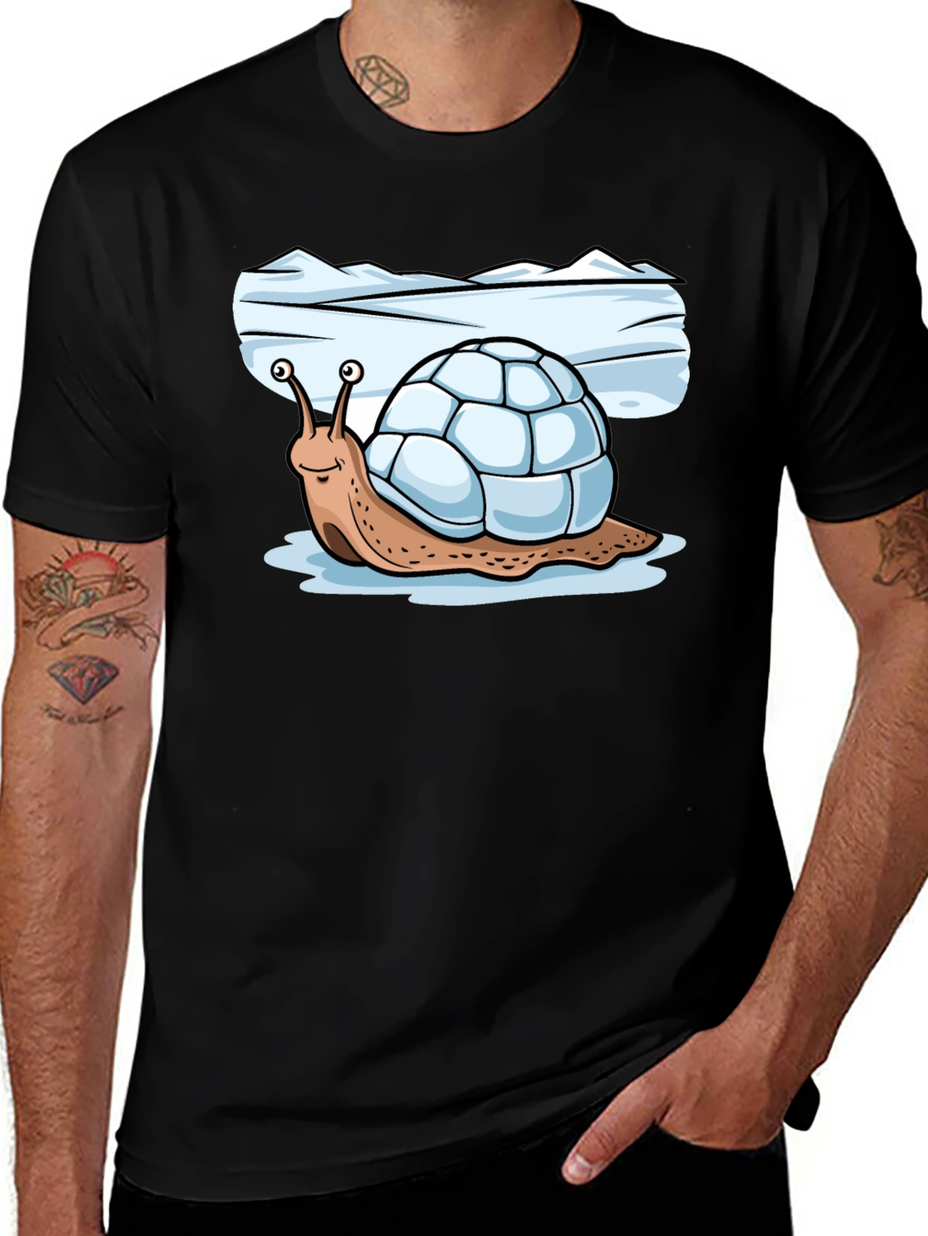 Variant 25 of Igloo Snail Black T-Shirt
