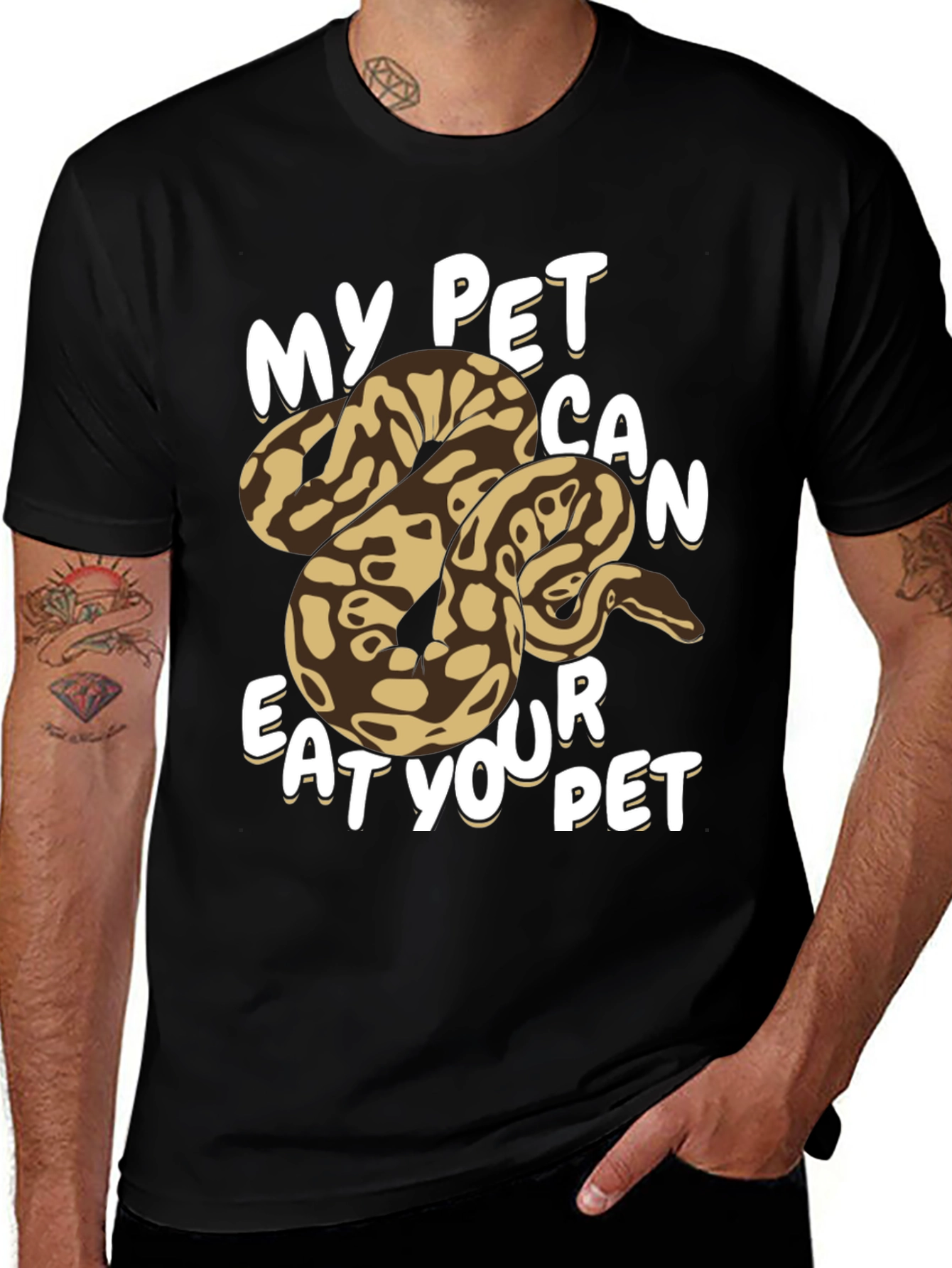 Funny Snake Owner T-Shirt - My Pet Can Eat Your Pet