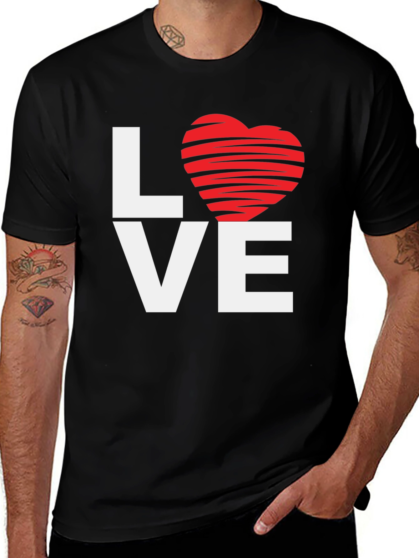 Variant 26 of Love Heart Graphic Tee - Valentine's Day Style
