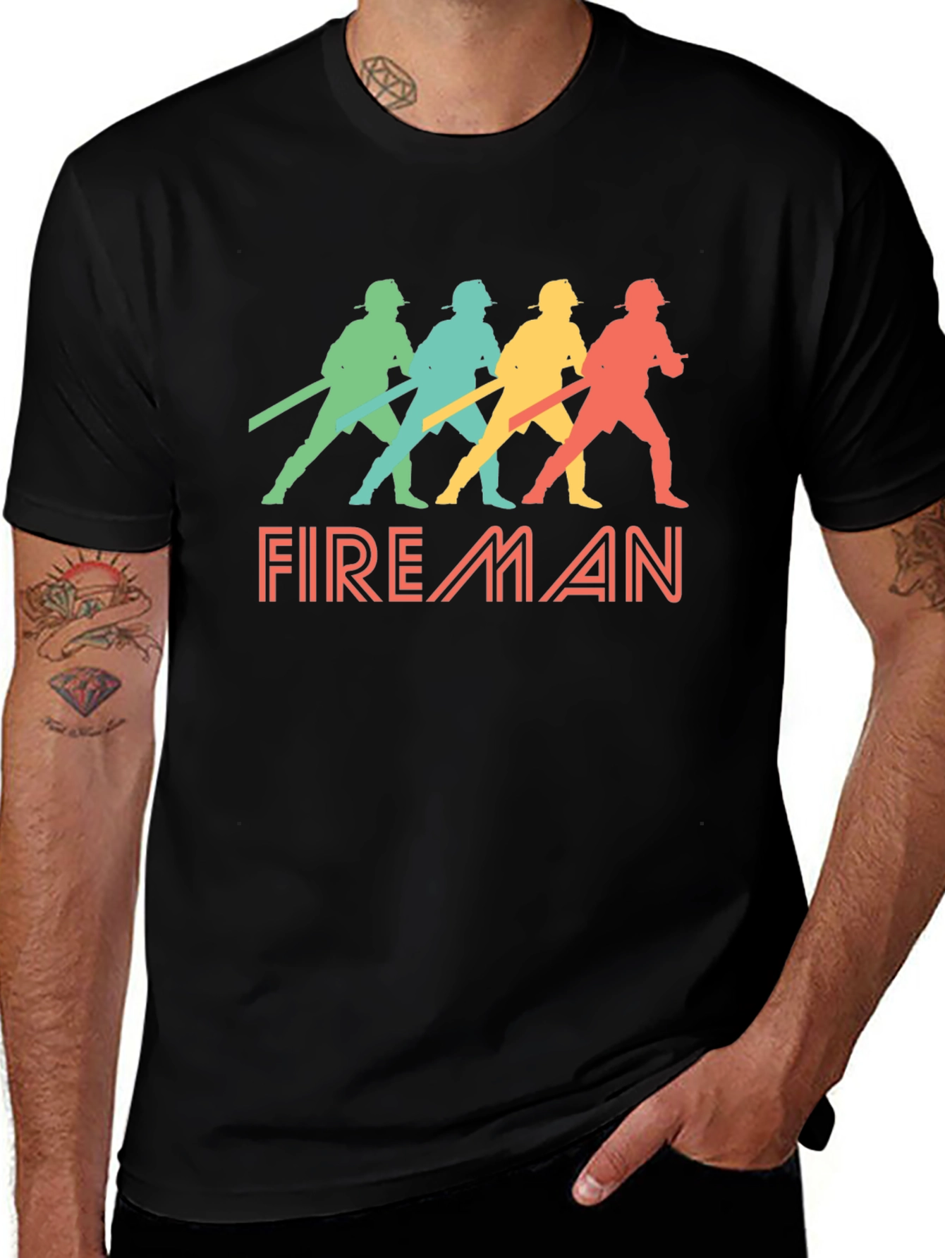 Variant 11 of Retro Fireman T-Shirt