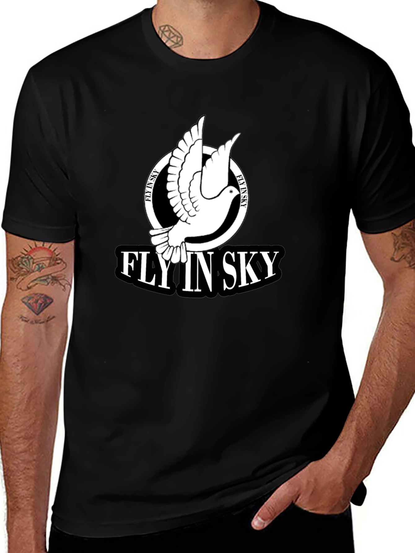 Variant 2 of Fly in Sky Graphic Tee - Stylish Men's T-Shirt