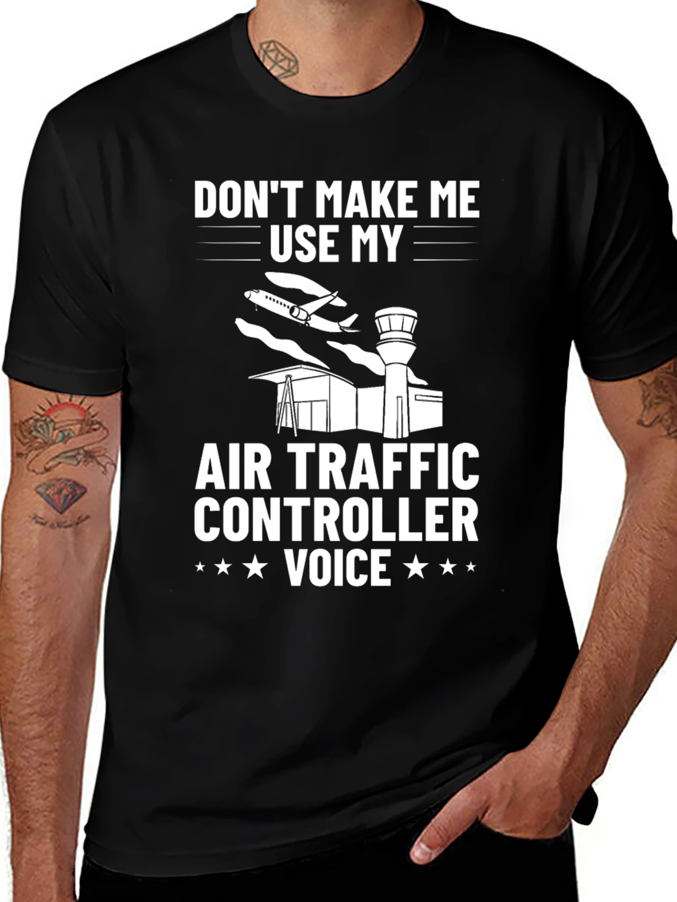 Variant 19 of Air Traffic Controller Voice T-Shirt - Funny Aviation Tee