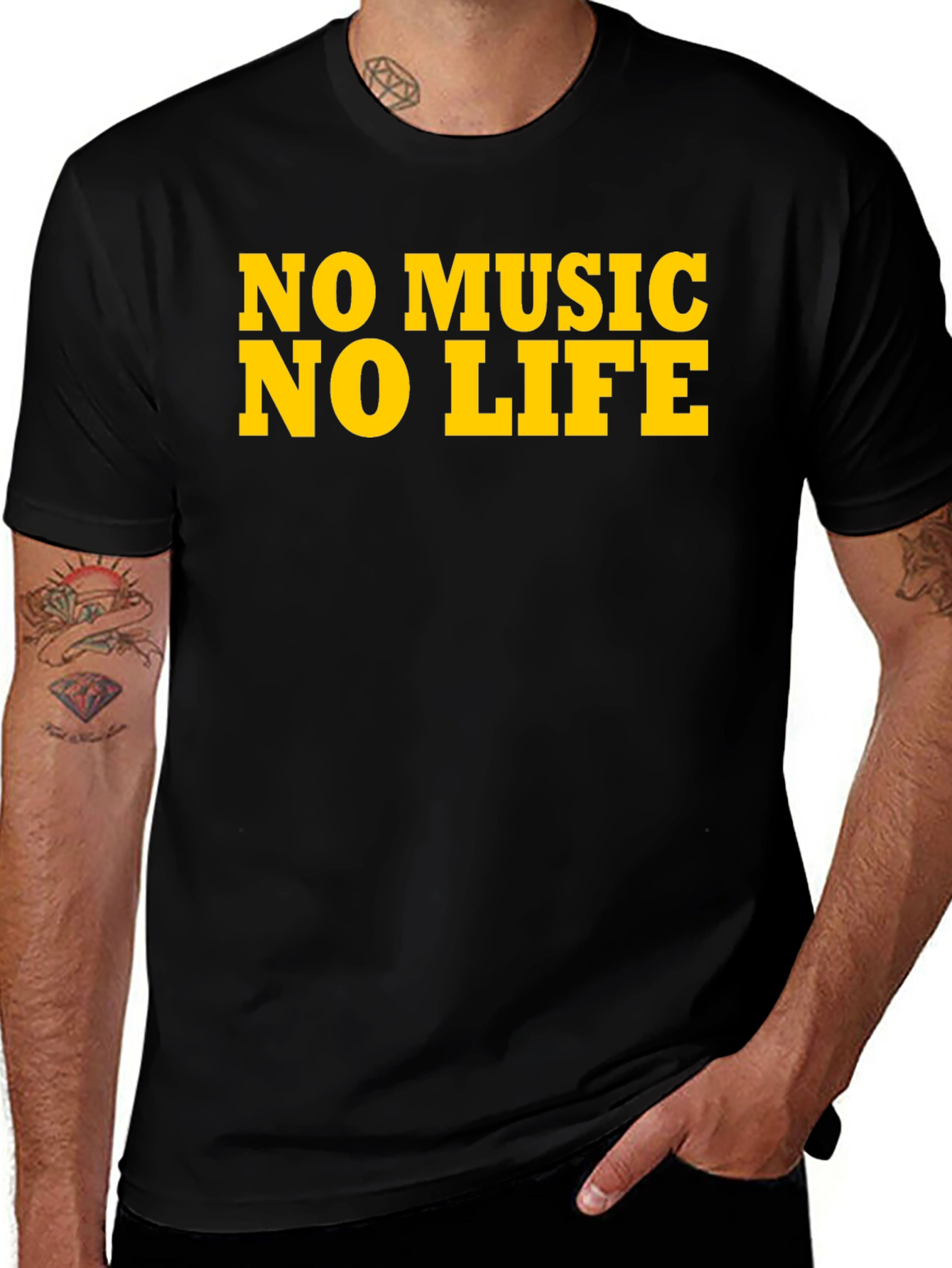 No Music No Life Black Tee
