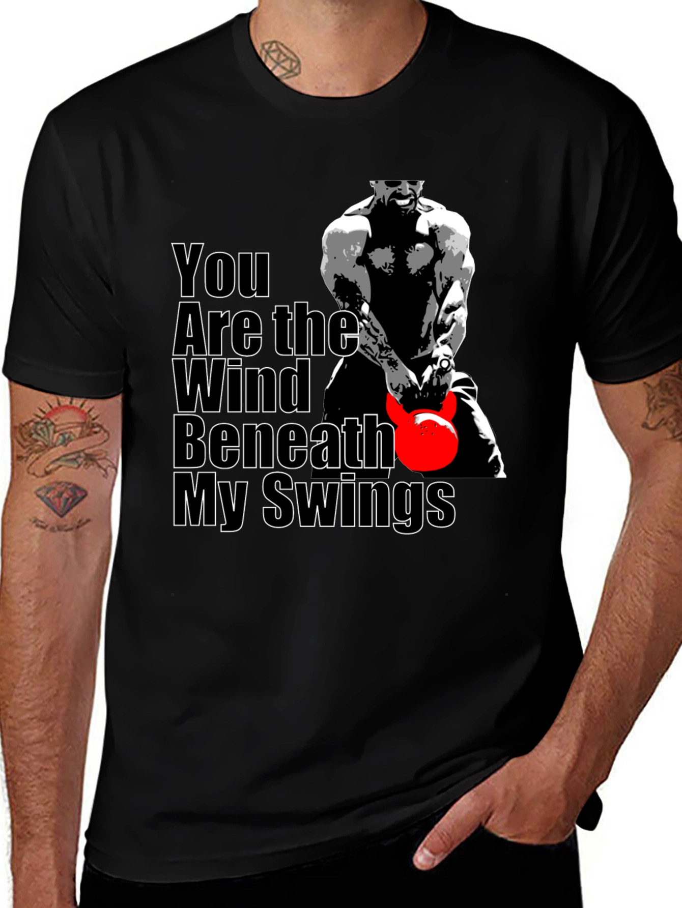 Black You Are the Wind Beneath My Swings Graphic T-Shirt main image