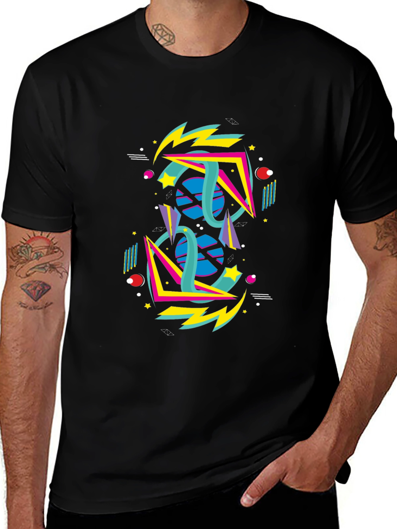 Variant 13 of Retro 80s Geometric Graphic T-Shirt