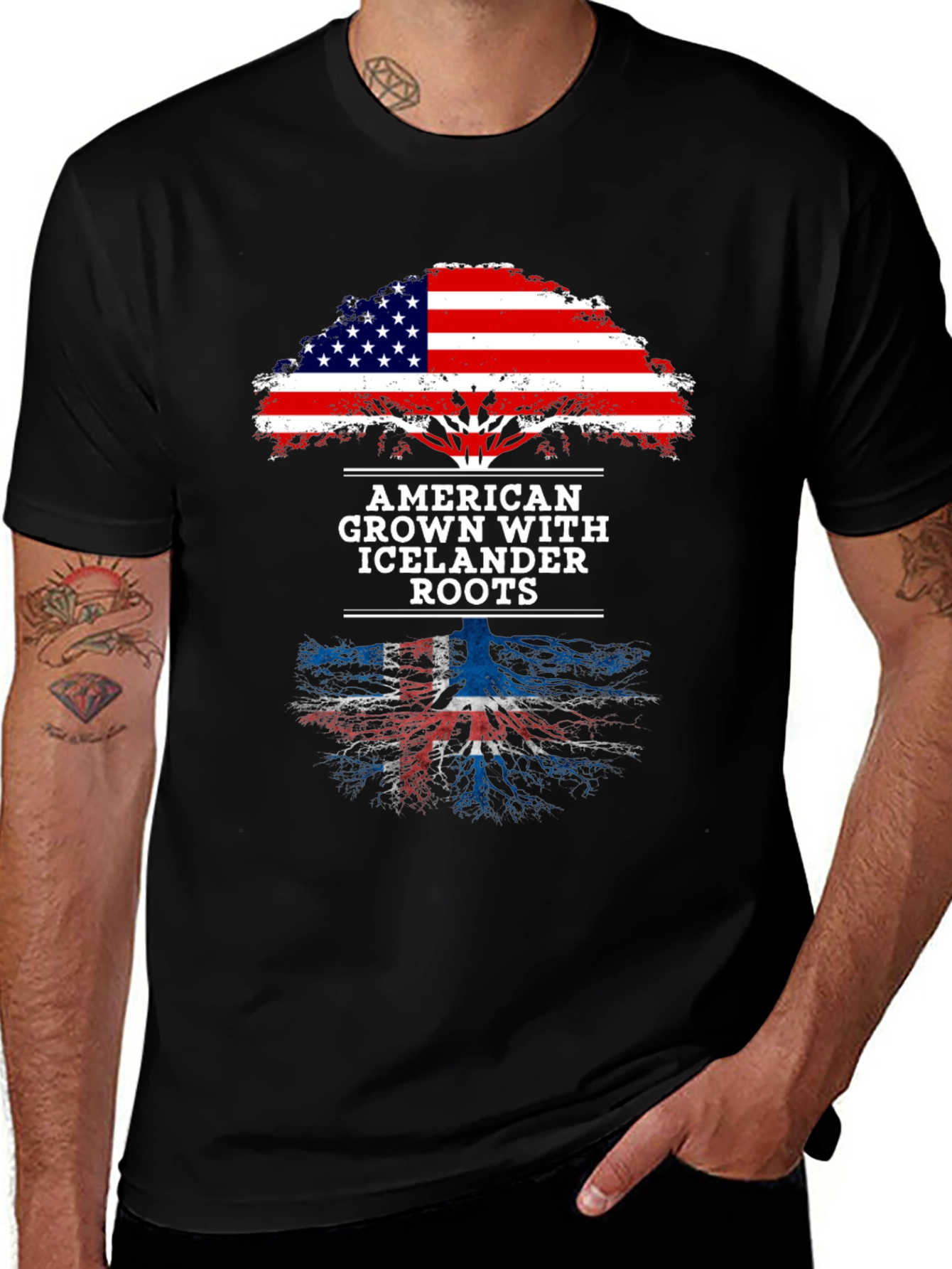 Variant 23 of American Grown with Icelandic Roots T-Shirt