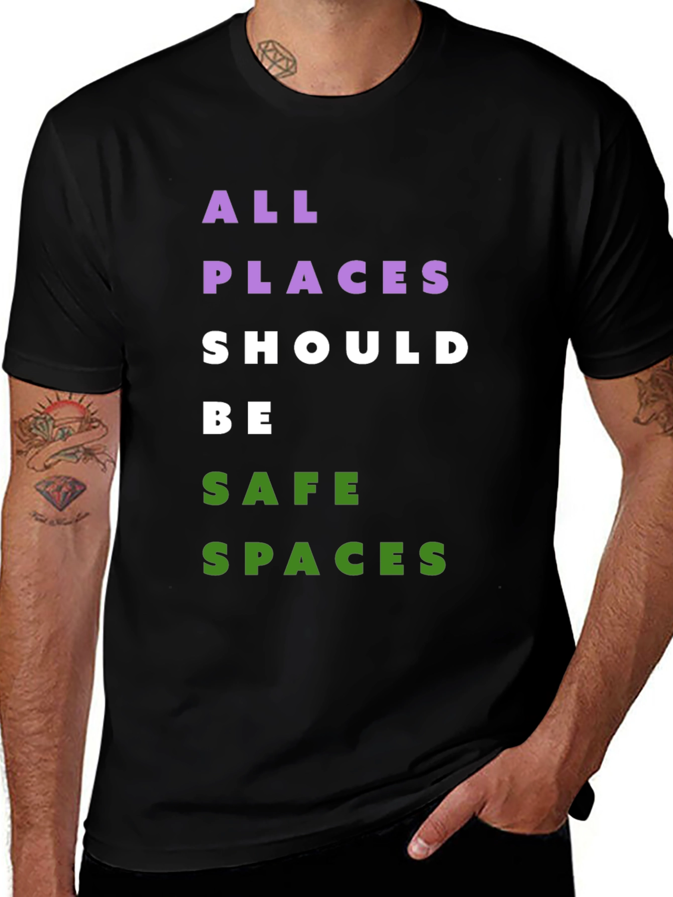 Variant 24 of All Places Should Be Safe Spaces Black T-Shirt