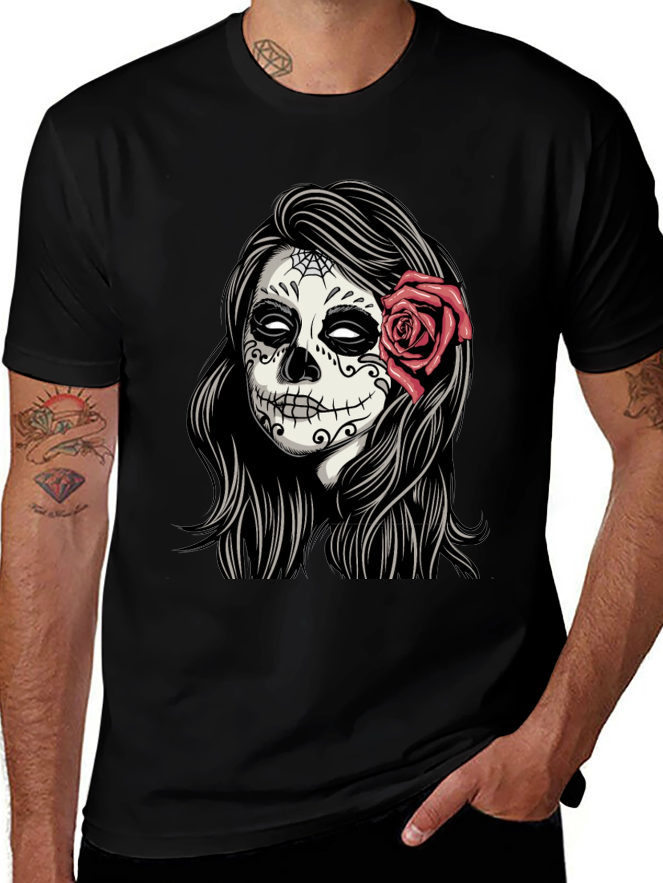 Variant 20 of Sugar Skull Woman T-Shirt - Day of the Dead